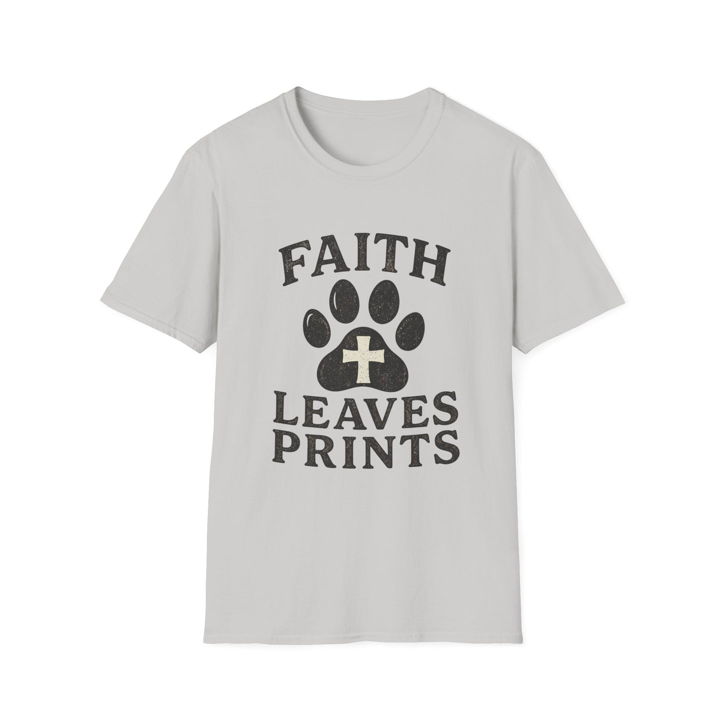 Faith Leaves Prints Retro Paw T-Shirt