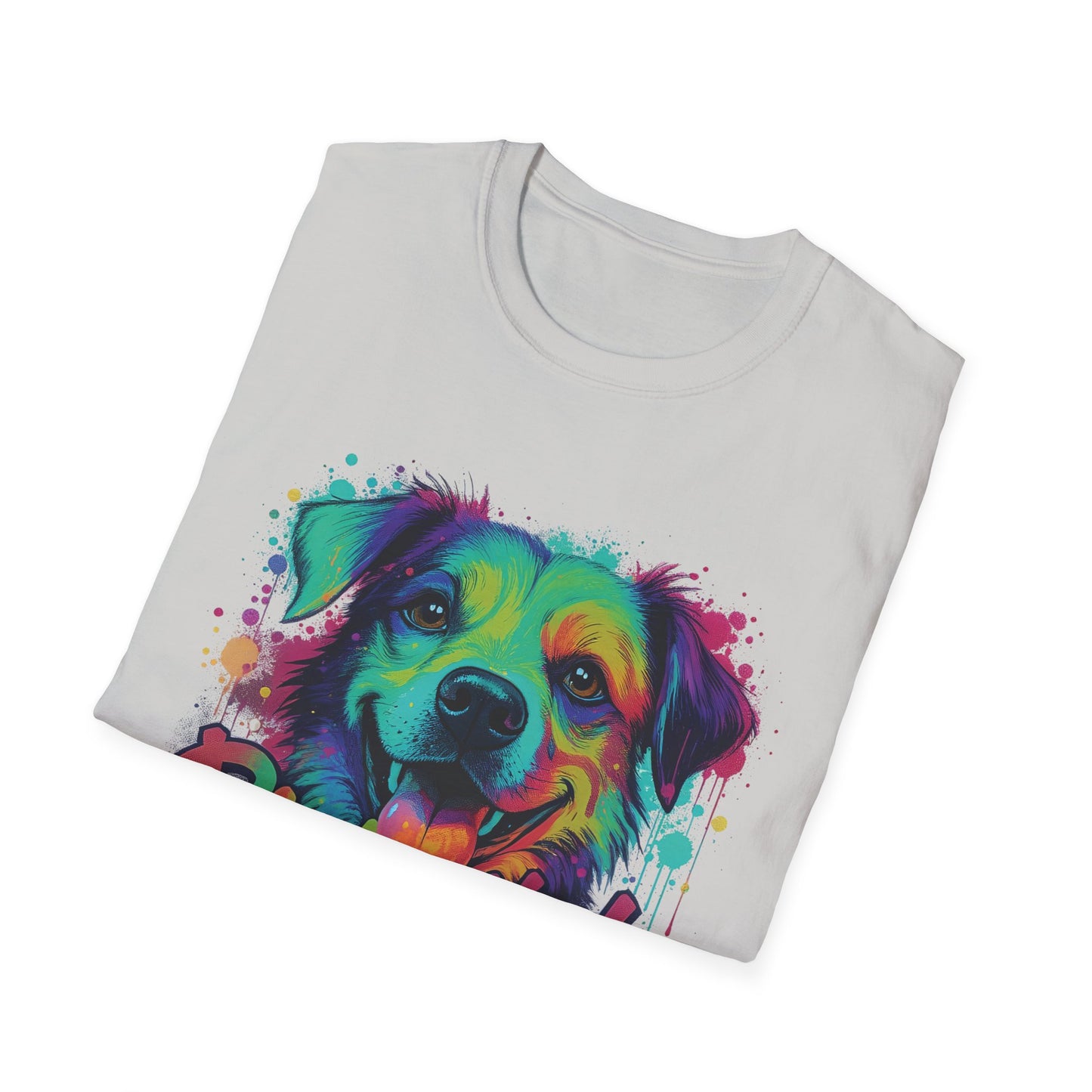 Paw-sitively Blessed Paint Dog T-Shirt