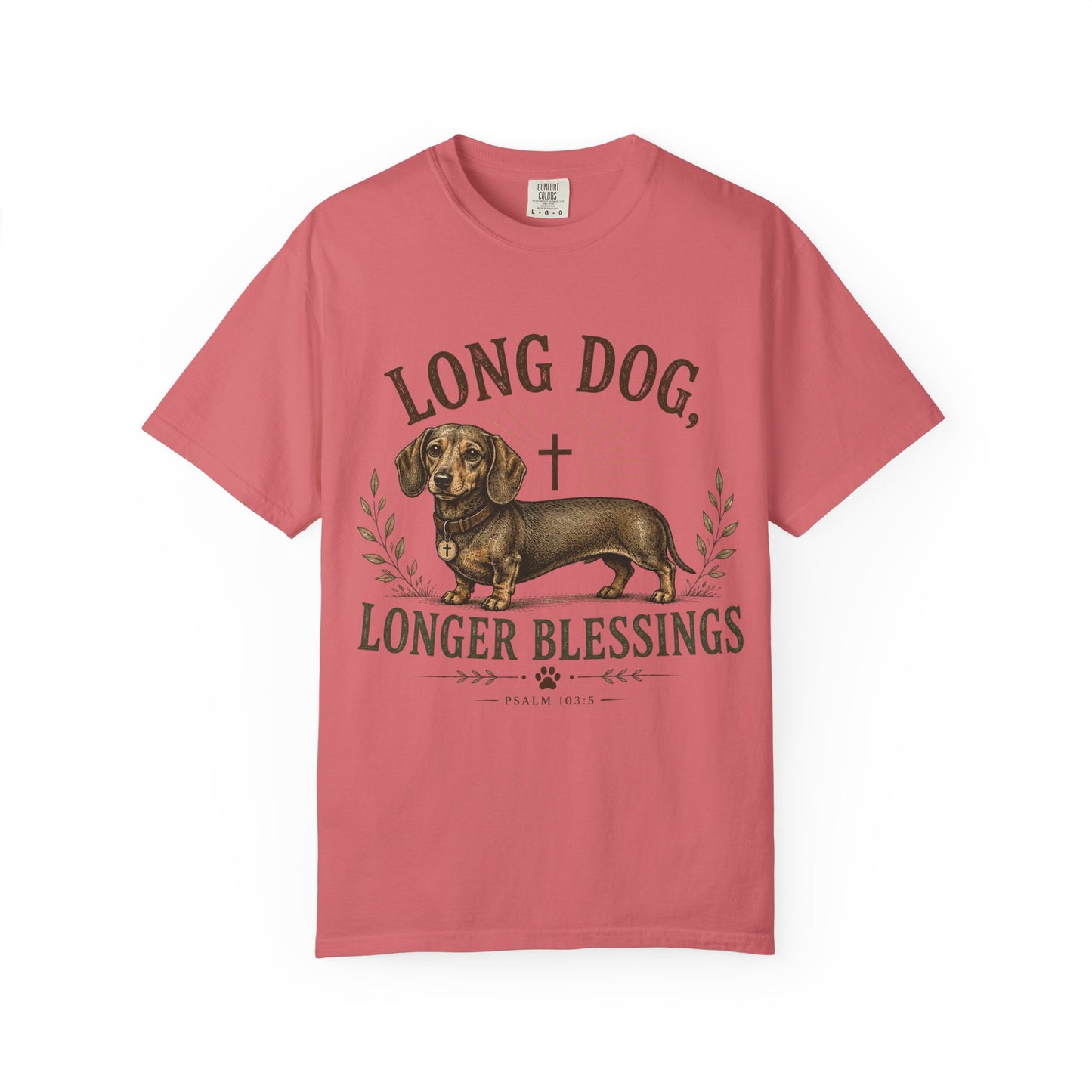 Dachshund — Long Dog, Longer Blessings T-Shirt (1)
