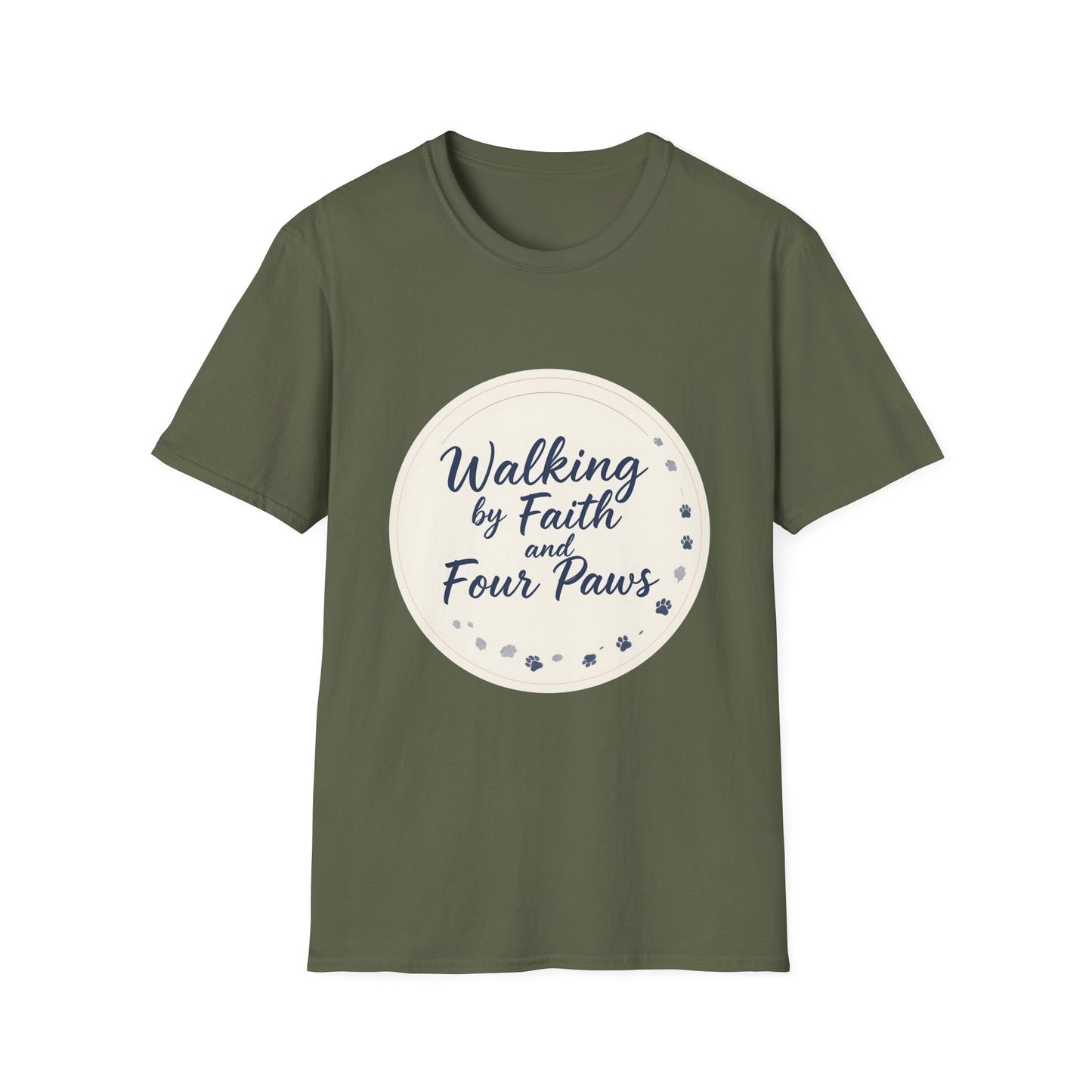 Walking By Faith And Four Paws T-Shirt