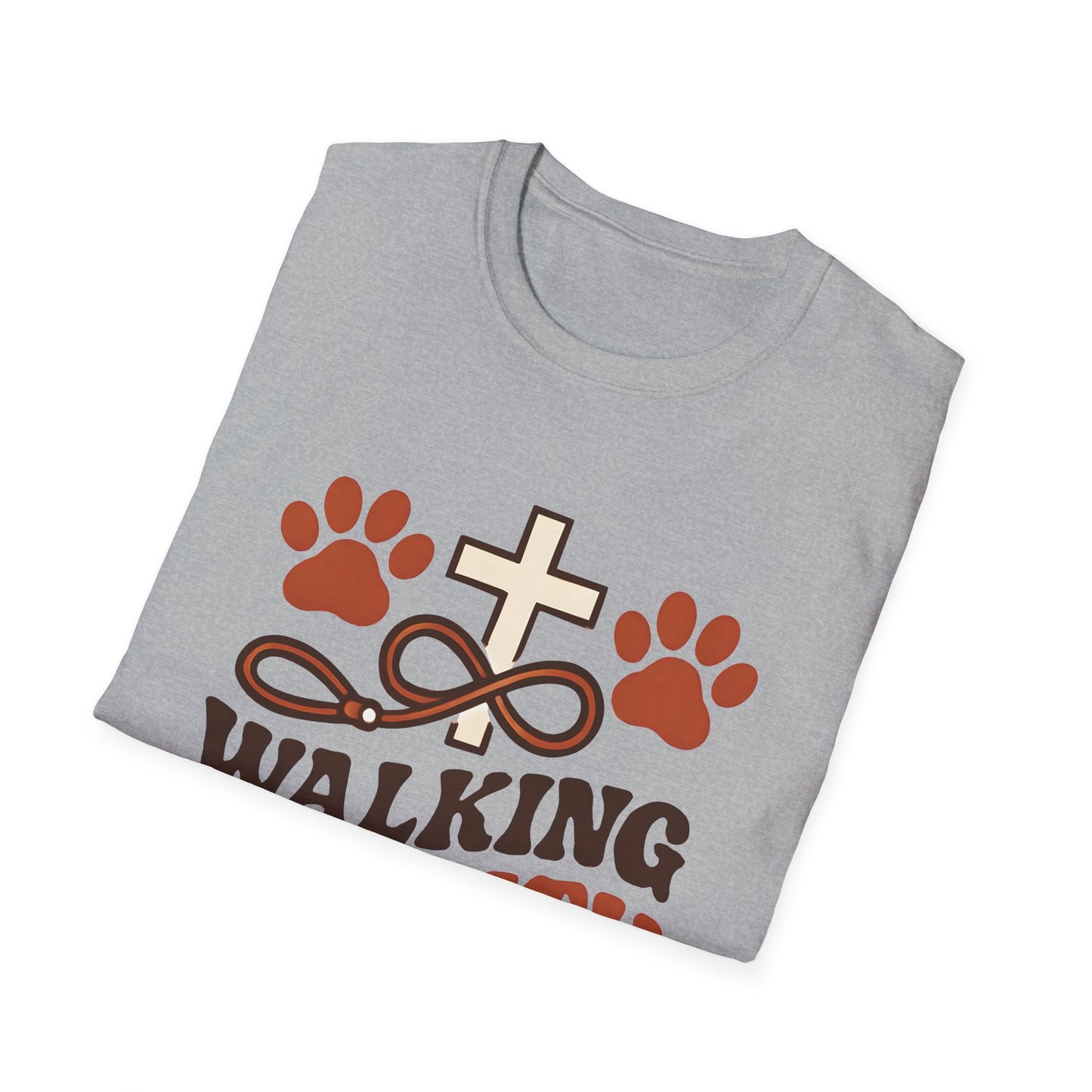 Walking By Faith and Paws Retro T-Shirt