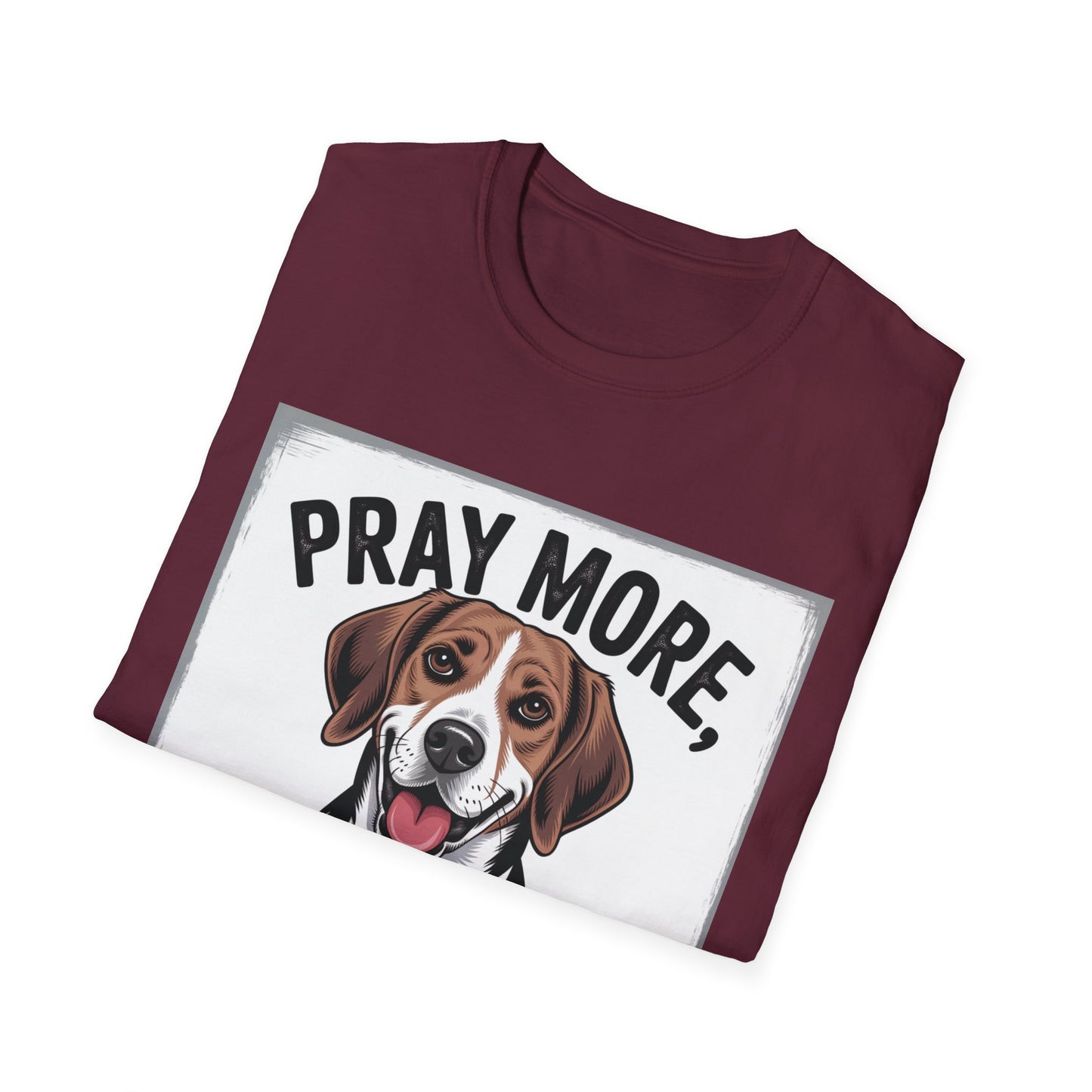 Beagle Pray More Bark Less β Hand-Drawn Vintage T-Shirt
