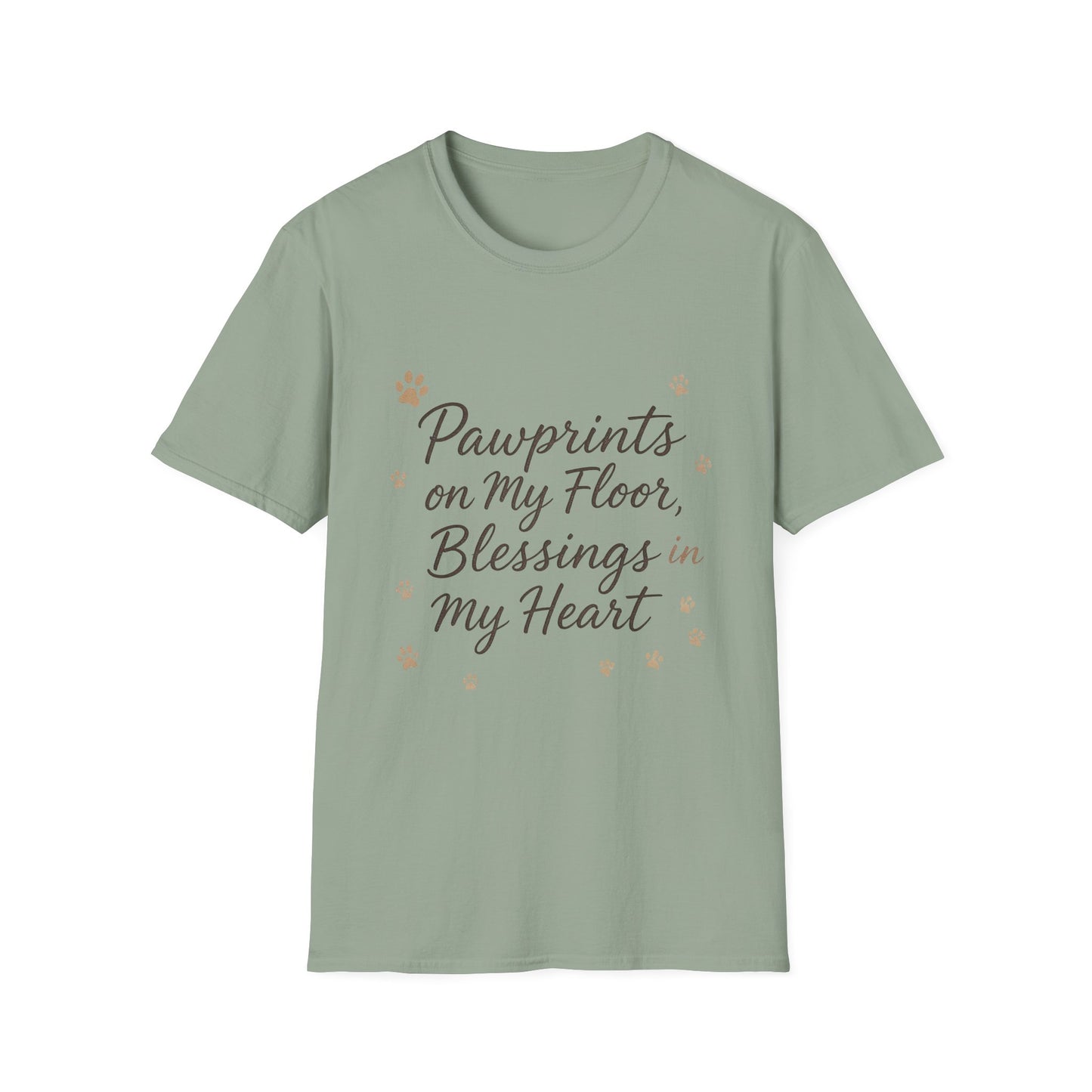 Pawprints On My Floor Blessings In My Heart T-Shirt