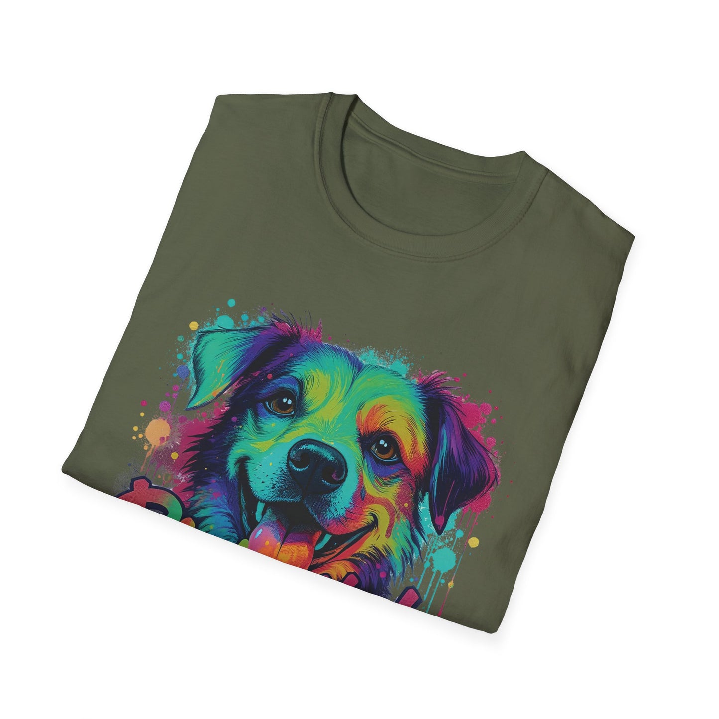 Paw-sitively Blessed Paint Dog T-Shirt