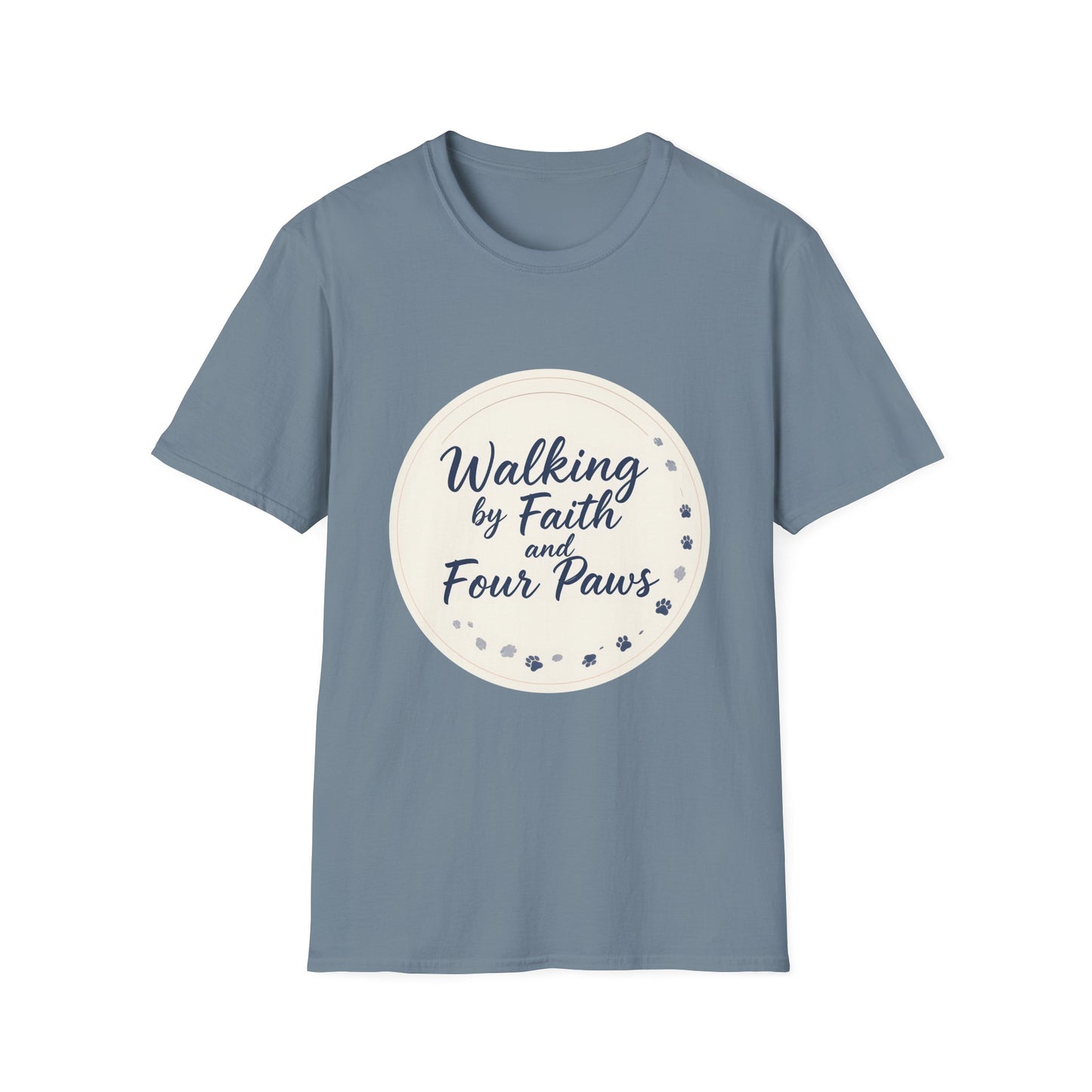 Walking By Faith And Four Paws T-Shirt