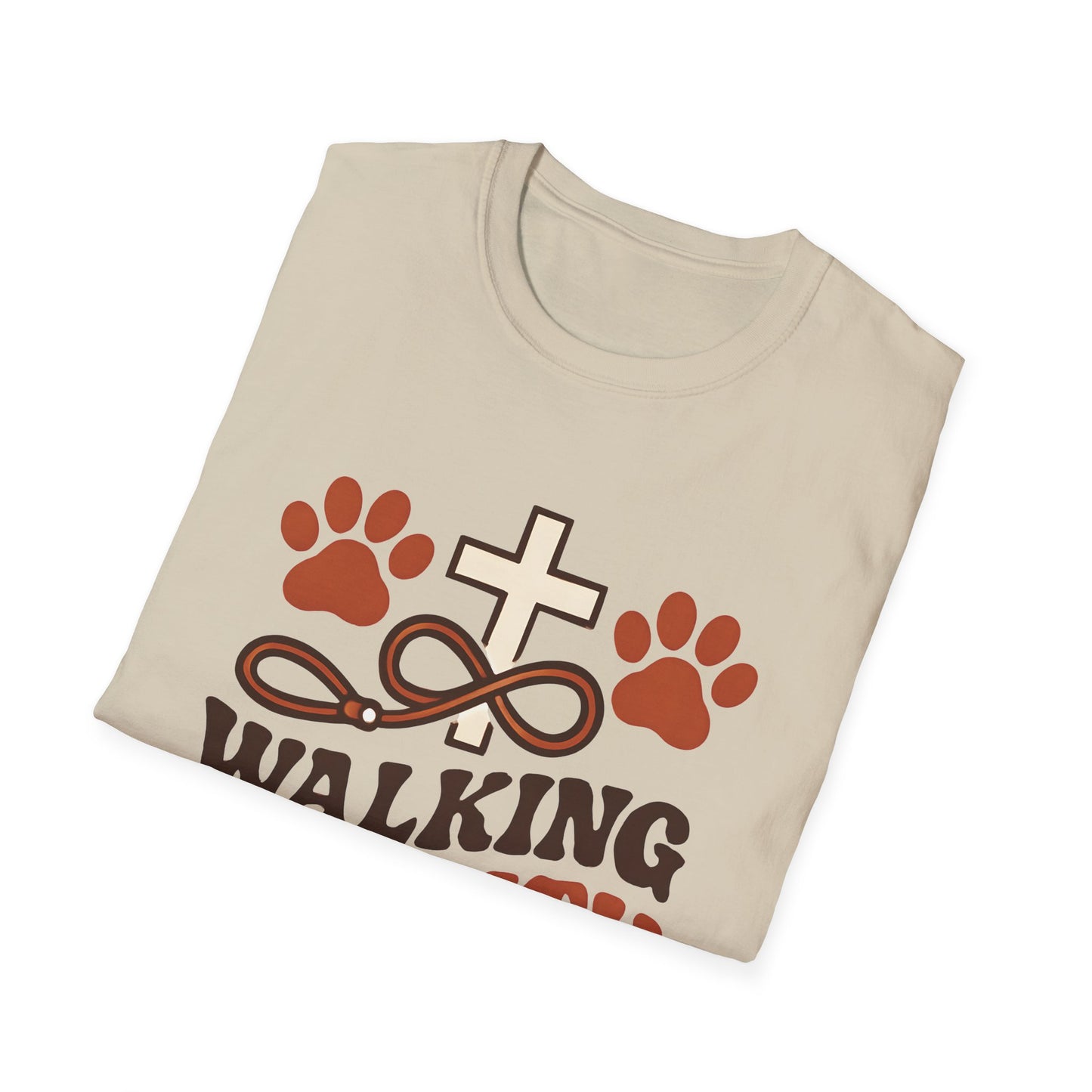 Walking By Faith and Paws Retro T-Shirt