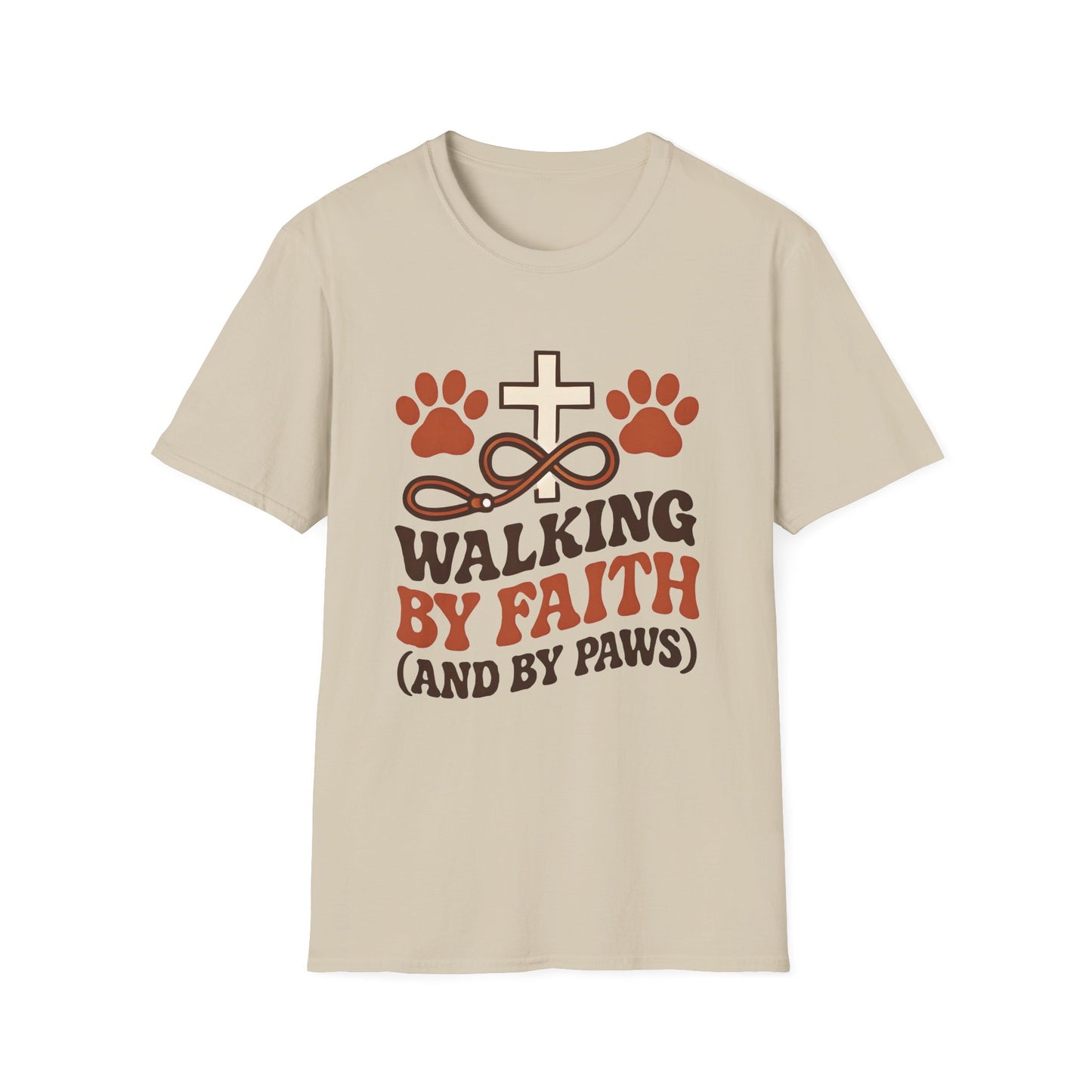 Walking By Faith and Paws Retro T-Shirt