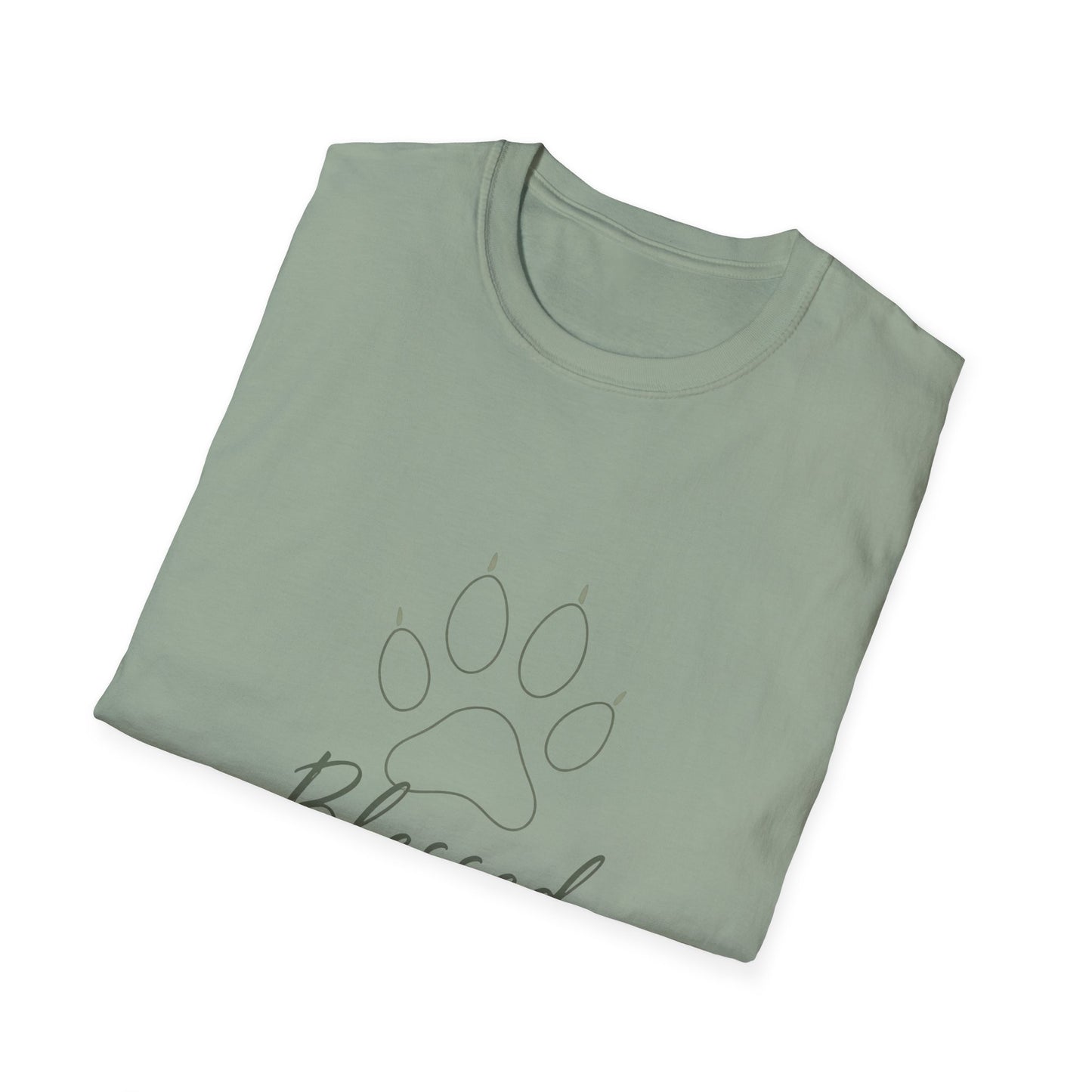 Blessed With Paws Line Art T-Shirt