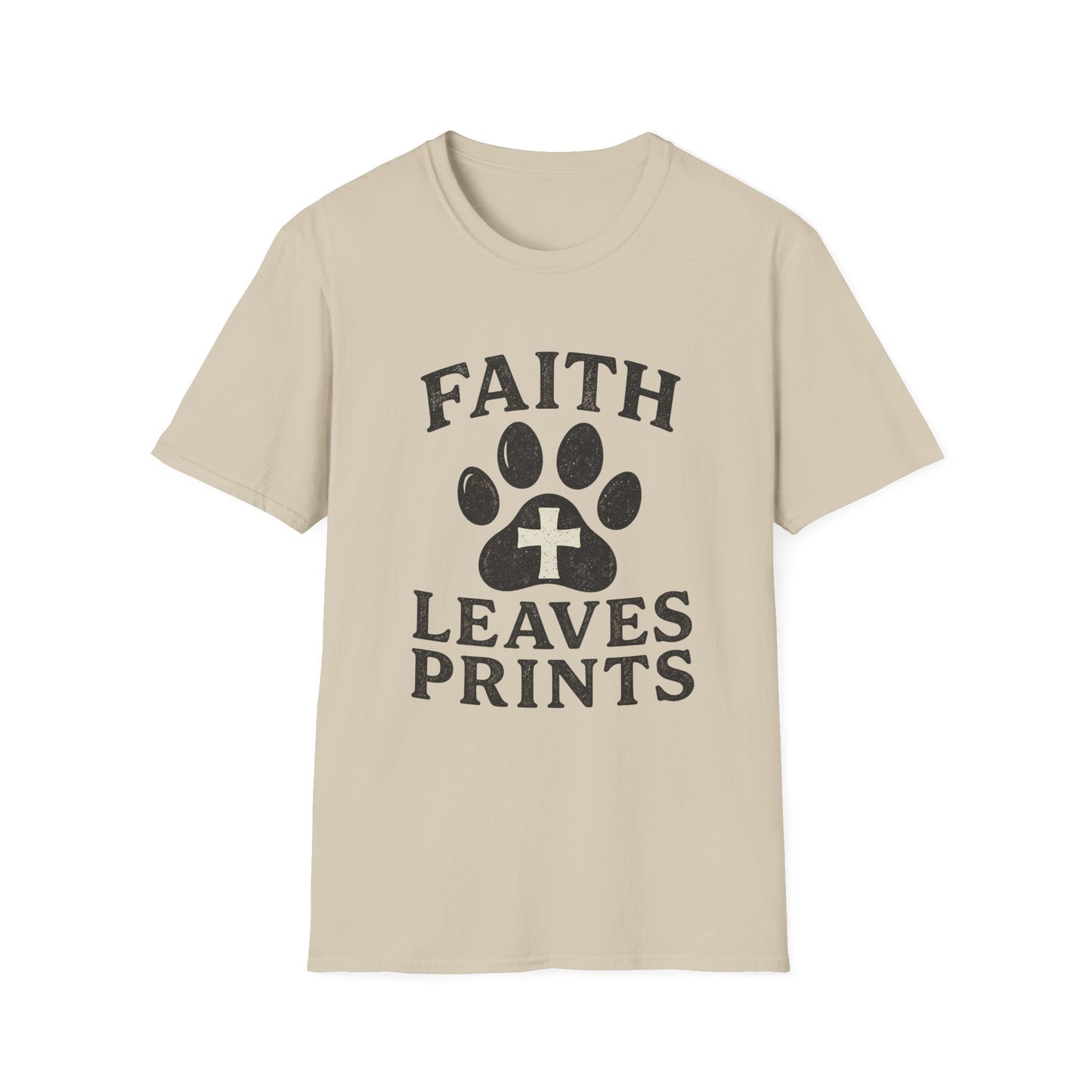Faith Leaves Prints Retro Paw T-Shirt