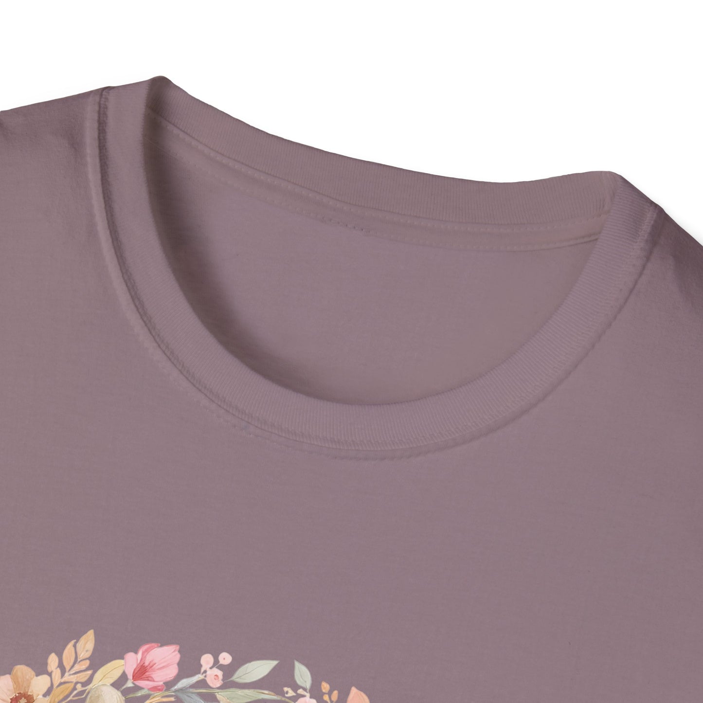 Walking By Faith With Four Paws Floral Wreath T-Shirt