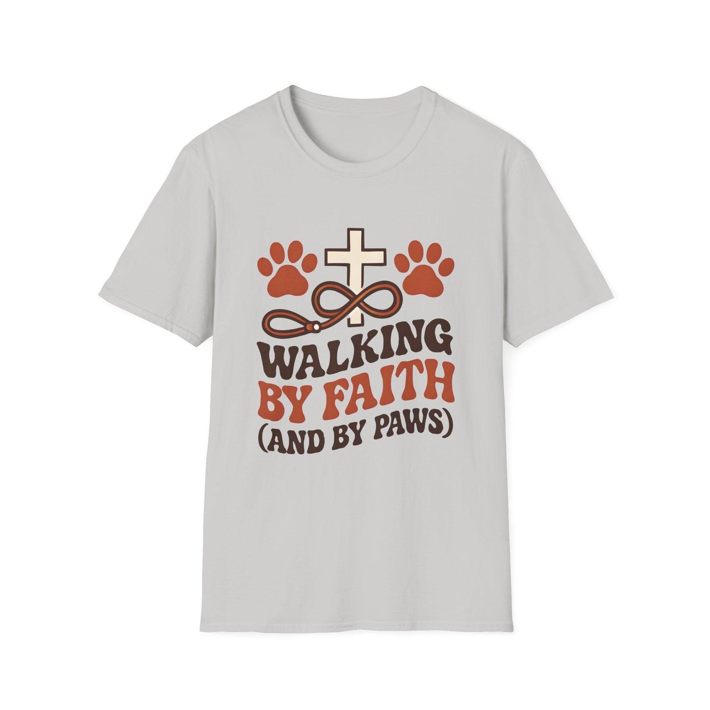Walking By Faith and Paws Retro T-Shirt