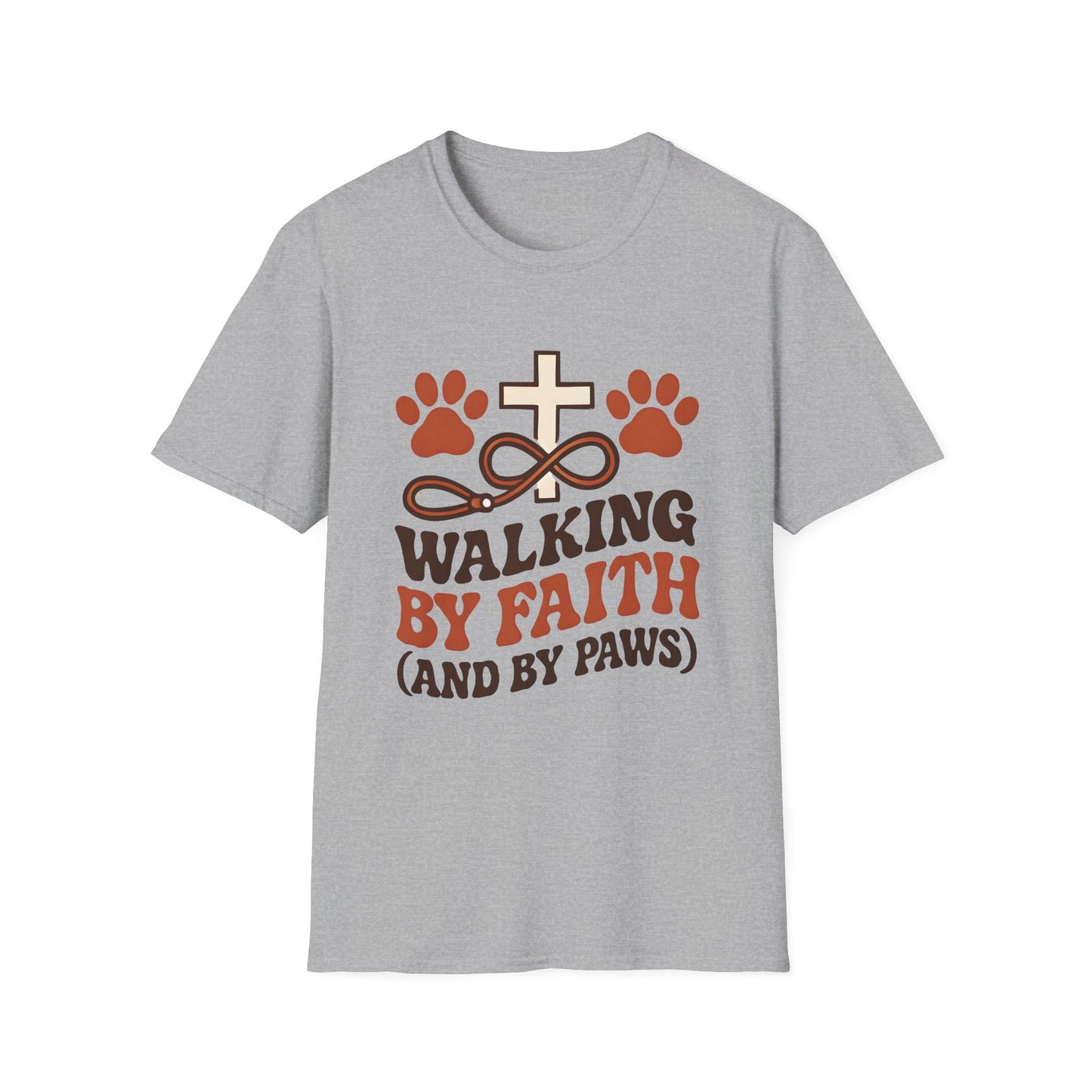 Walking By Faith and Paws Retro T-Shirt