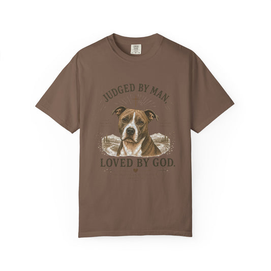 Pit Bull — Judged by Man, Loved by God T-Shirt