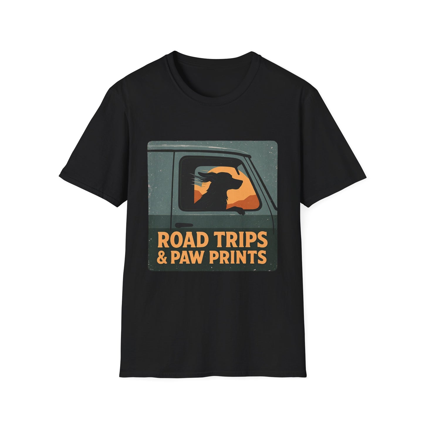 Road Trips And Paw Prints T-Shirt