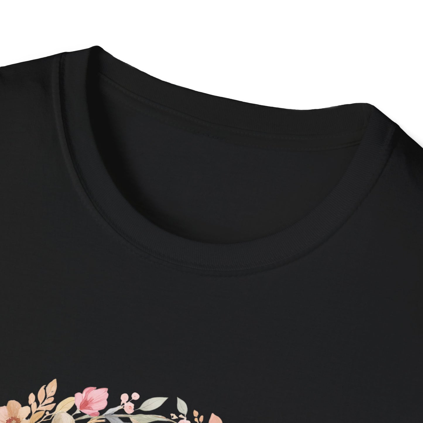 Walking By Faith With Four Paws Floral Wreath T-Shirt