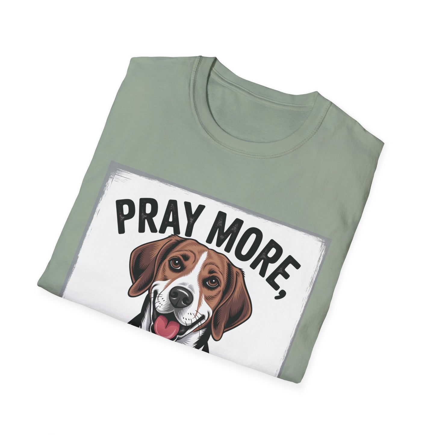 Beagle Pray More Bark Less β Hand-Drawn Vintage T-Shirt
