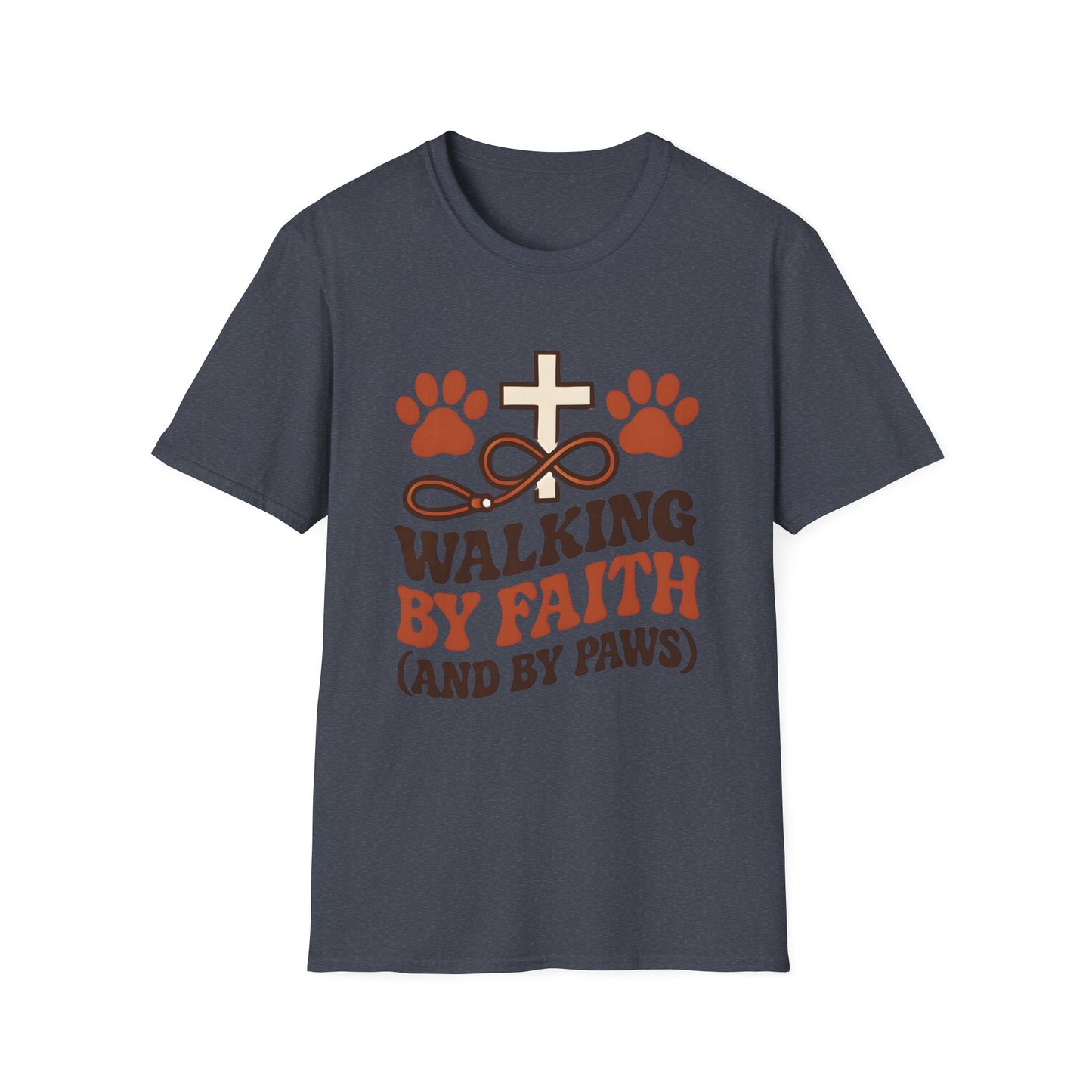 Walking By Faith and Paws Retro T-Shirt