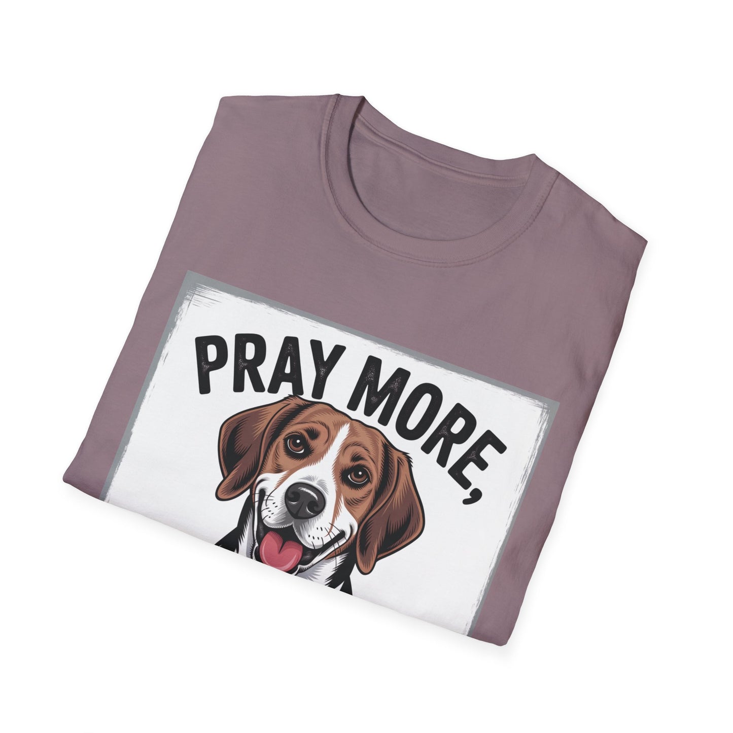 Beagle Pray More Bark Less β Hand-Drawn Vintage T-Shirt