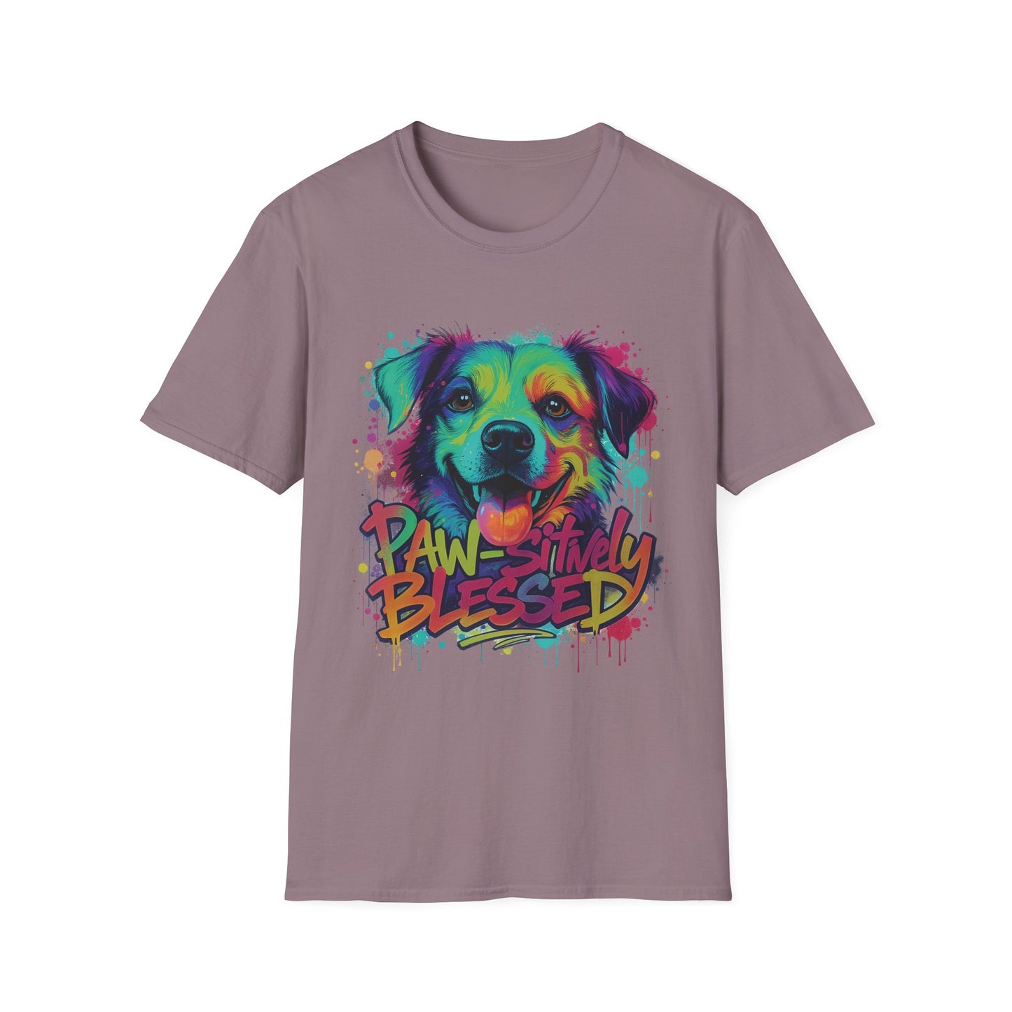 Paw-sitively Blessed Paint Dog T-Shirt