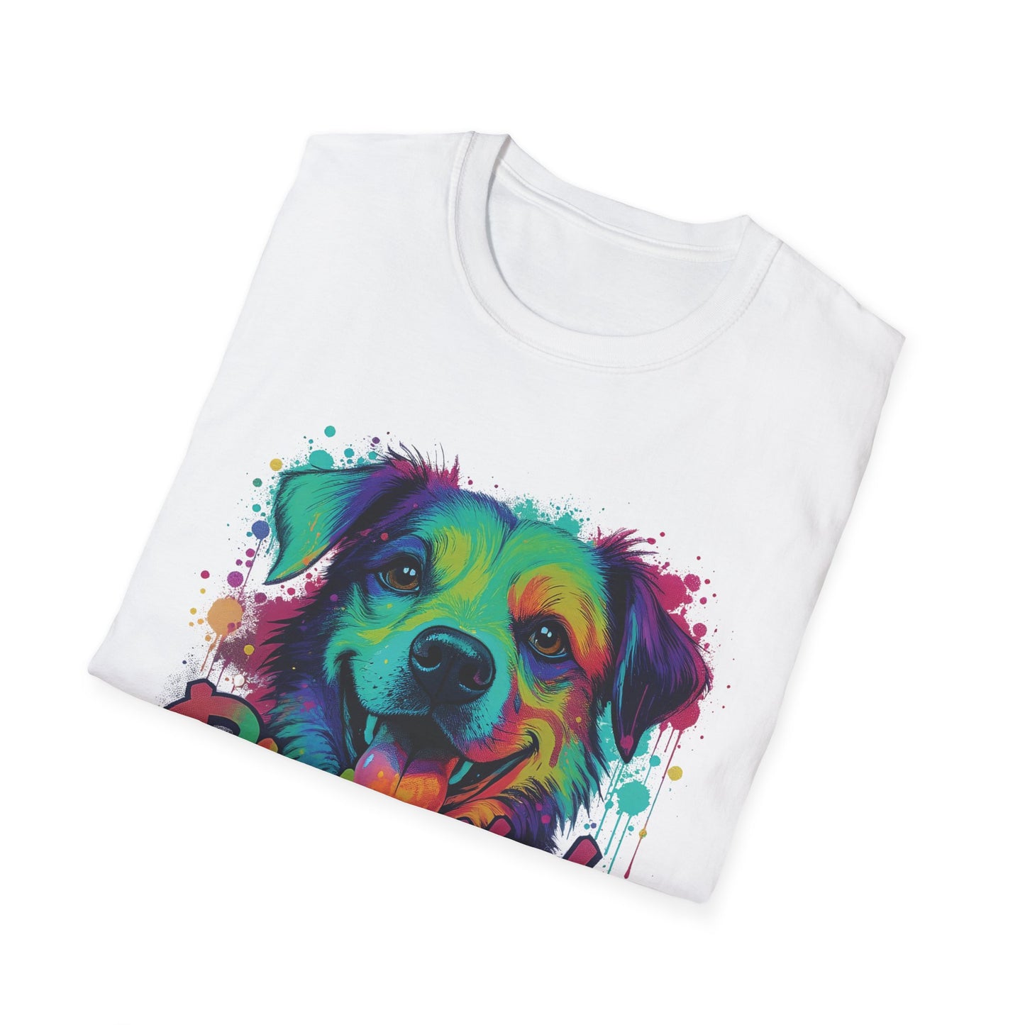 Paw-sitively Blessed Paint Dog T-Shirt
