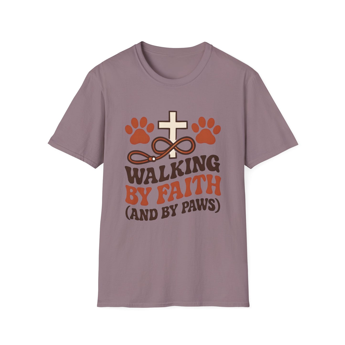 Walking By Faith and Paws Retro T-Shirt