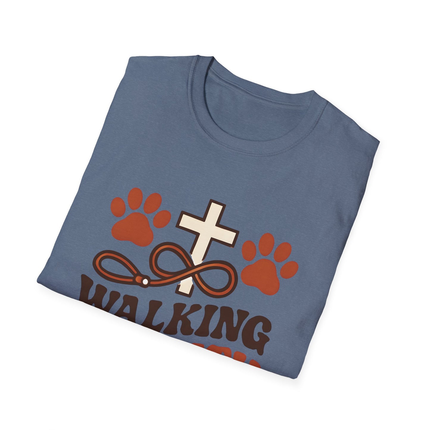 Walking By Faith and Paws Retro T-Shirt