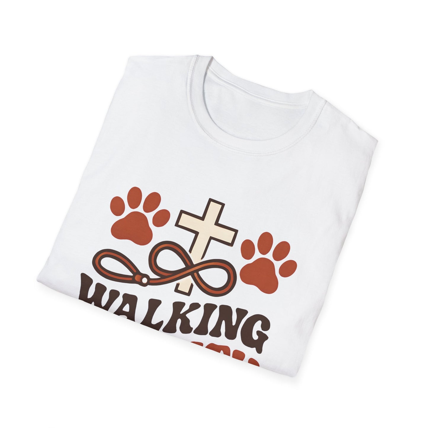 Walking By Faith and Paws Retro T-Shirt
