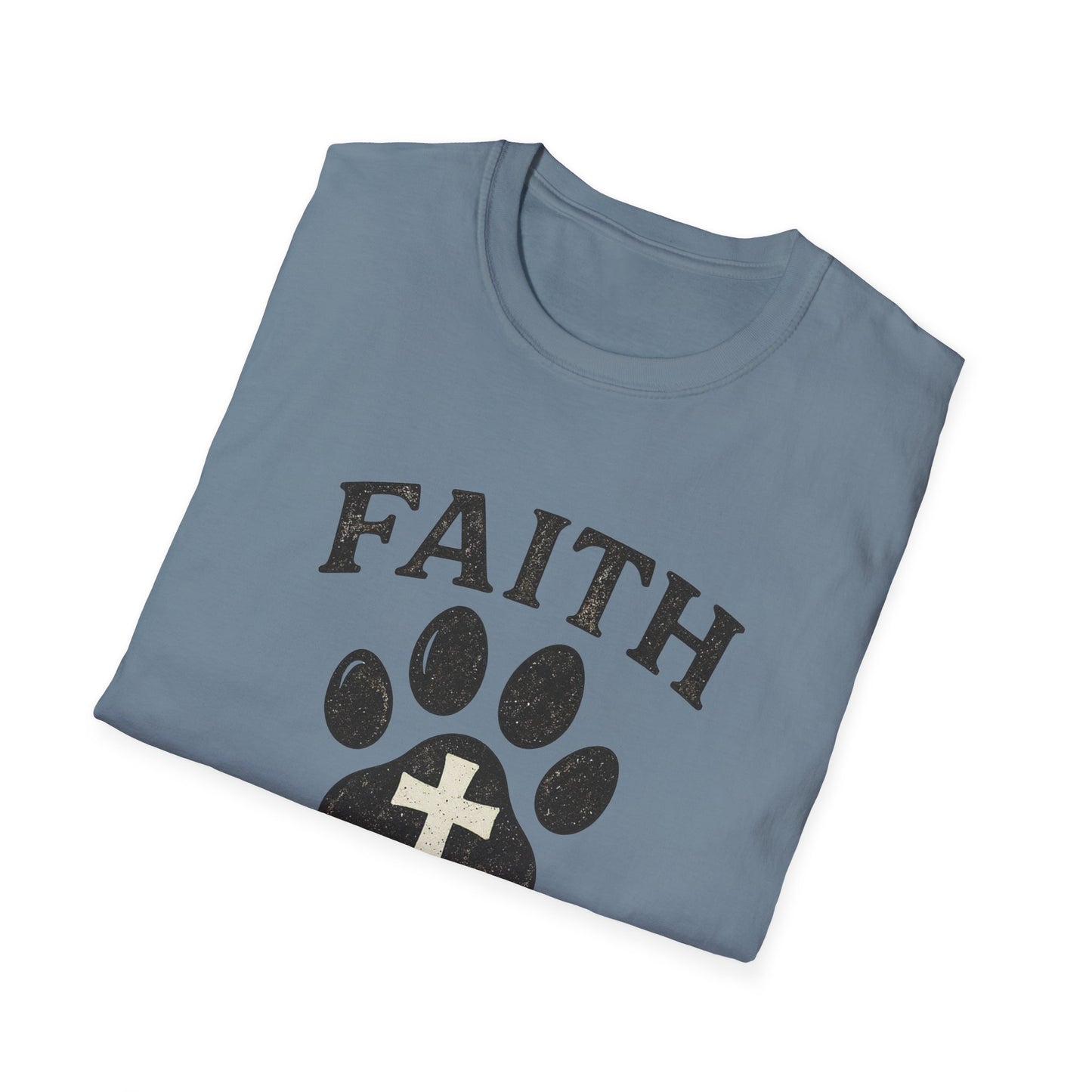 Faith Leaves Prints Retro Paw T-Shirt