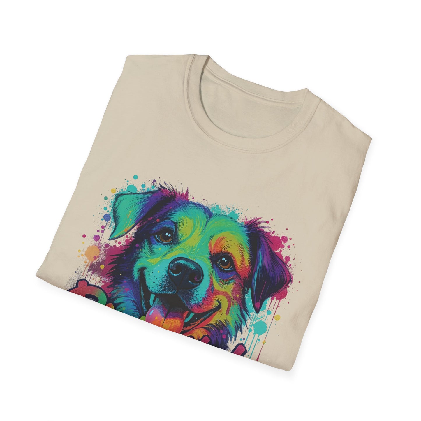 Paw-sitively Blessed Paint Dog T-Shirt