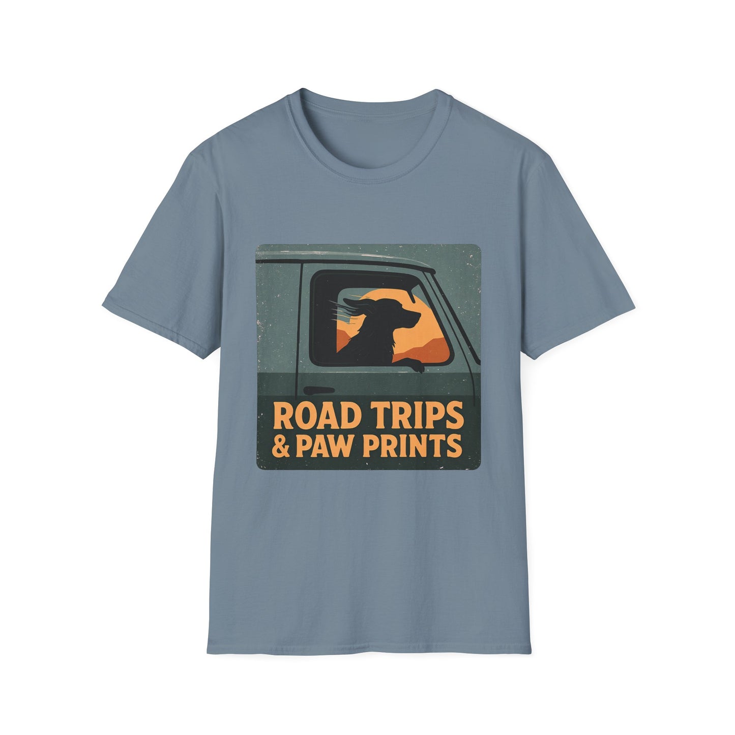 Road Trips And Paw Prints T-Shirt