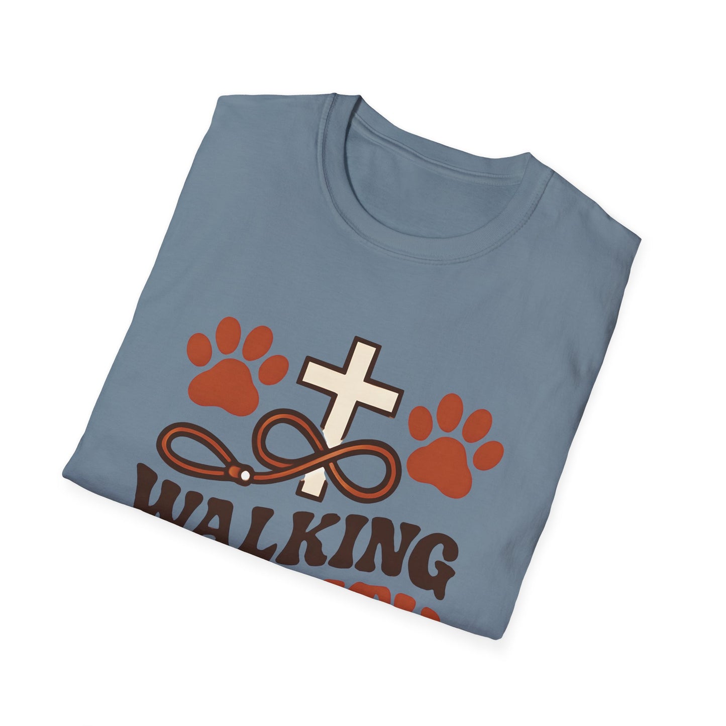 Walking By Faith and Paws Retro T-Shirt