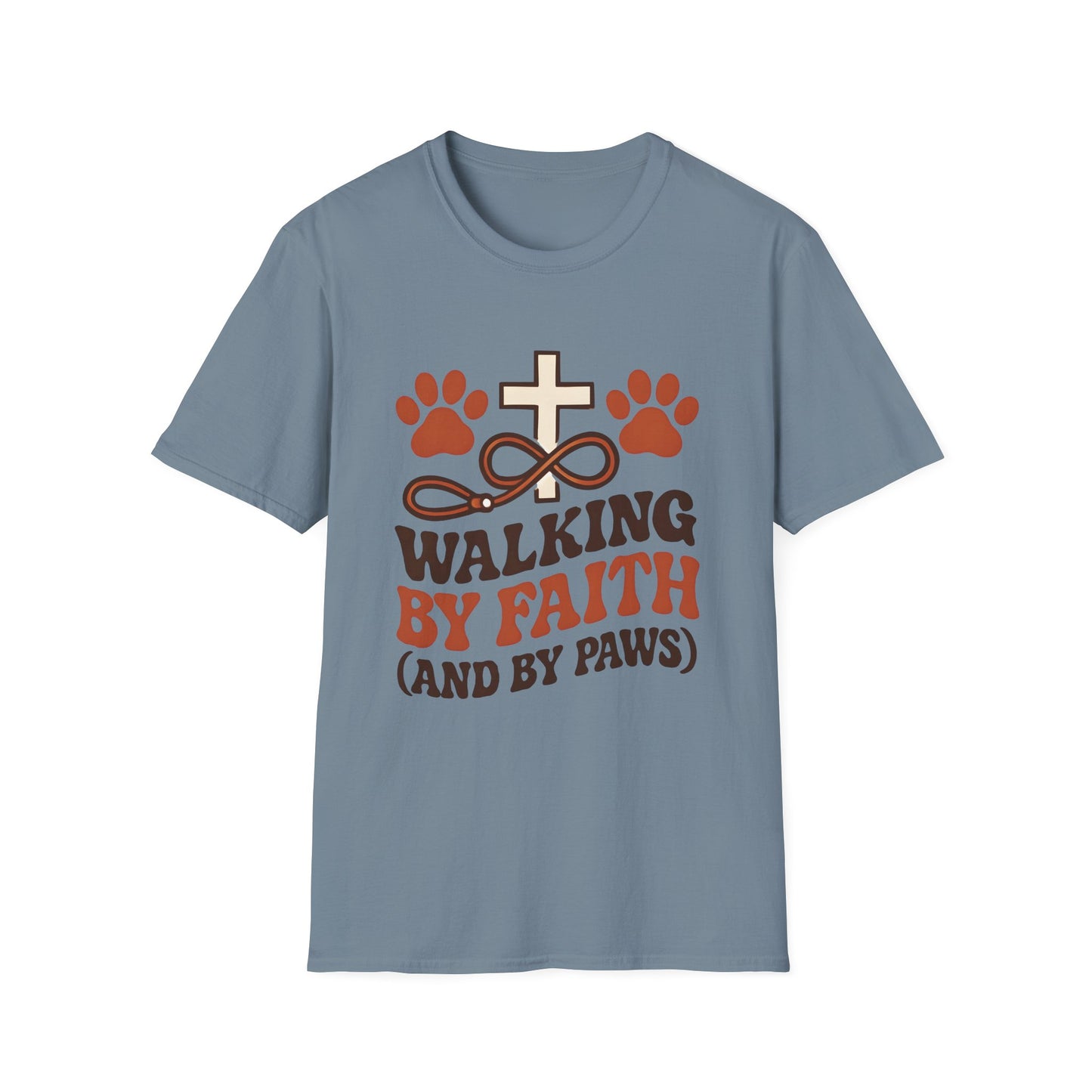 Walking By Faith and Paws Retro T-Shirt