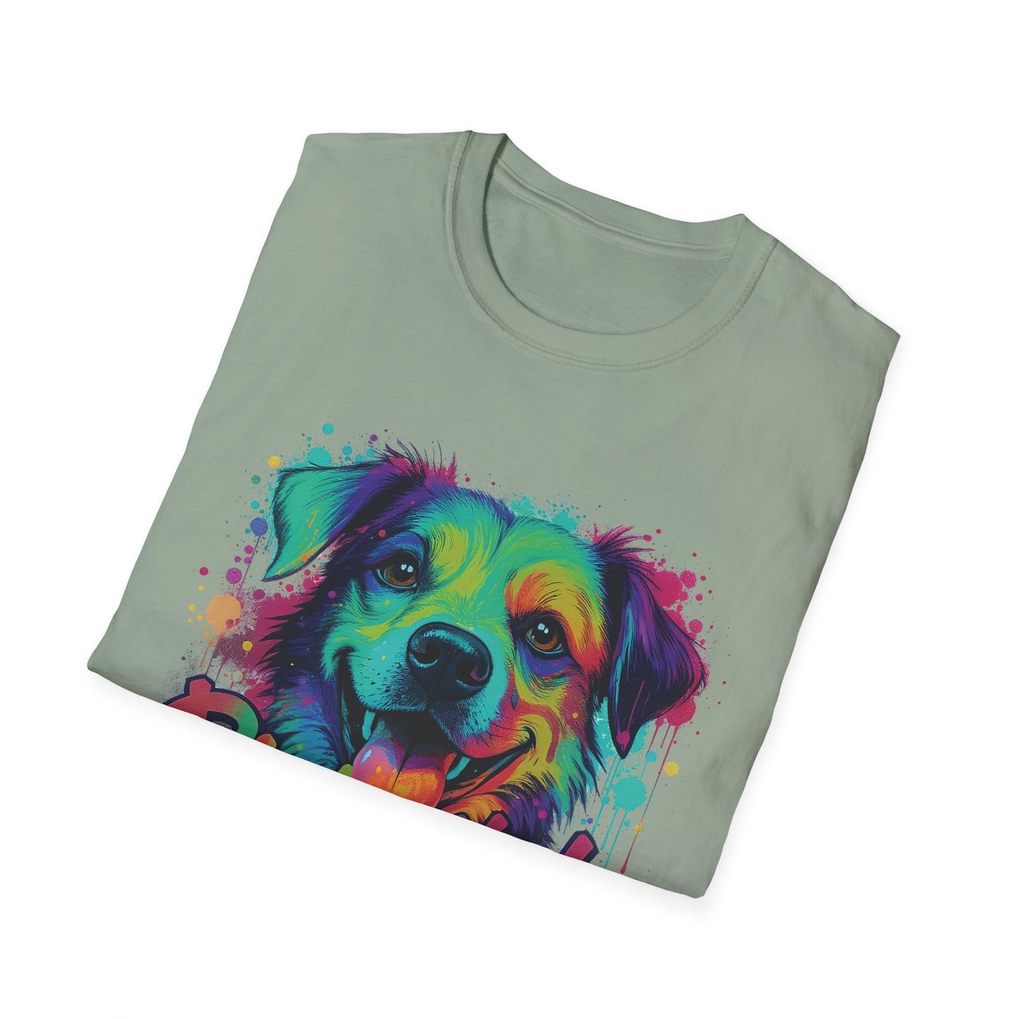 Paw-sitively Blessed Paint Dog T-Shirt