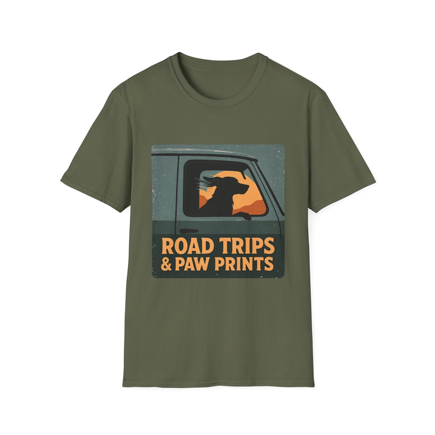 Road Trips And Paw Prints T-Shirt