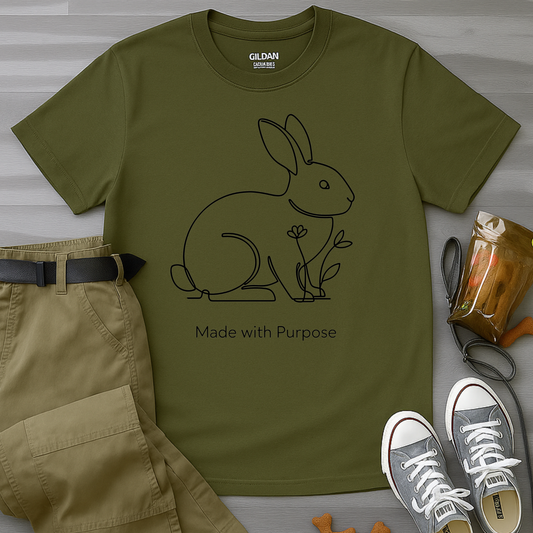 Made With Purpose Minimalist Rabbit T-Shirt