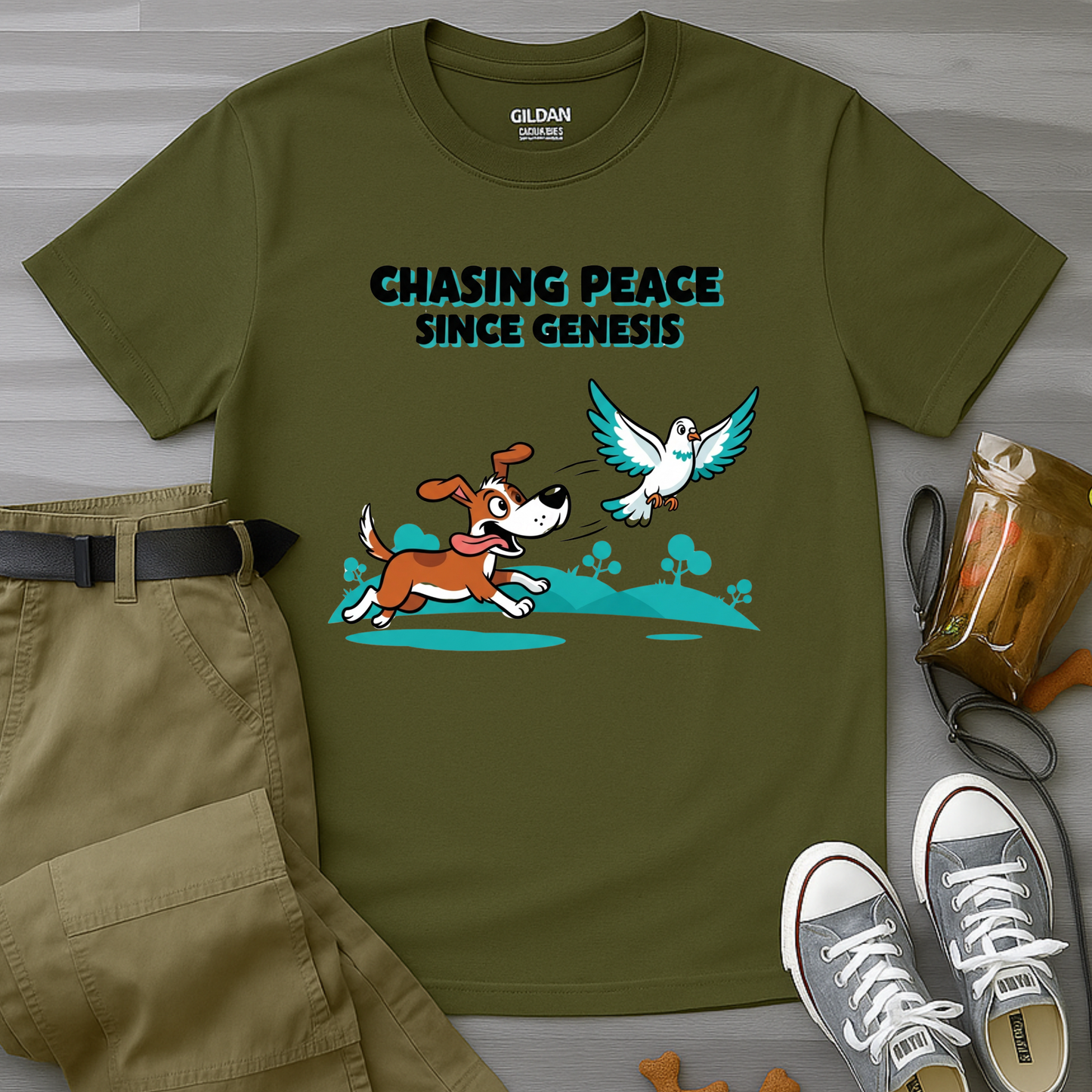 Chasing Peace Since Genesis T-Shirt
