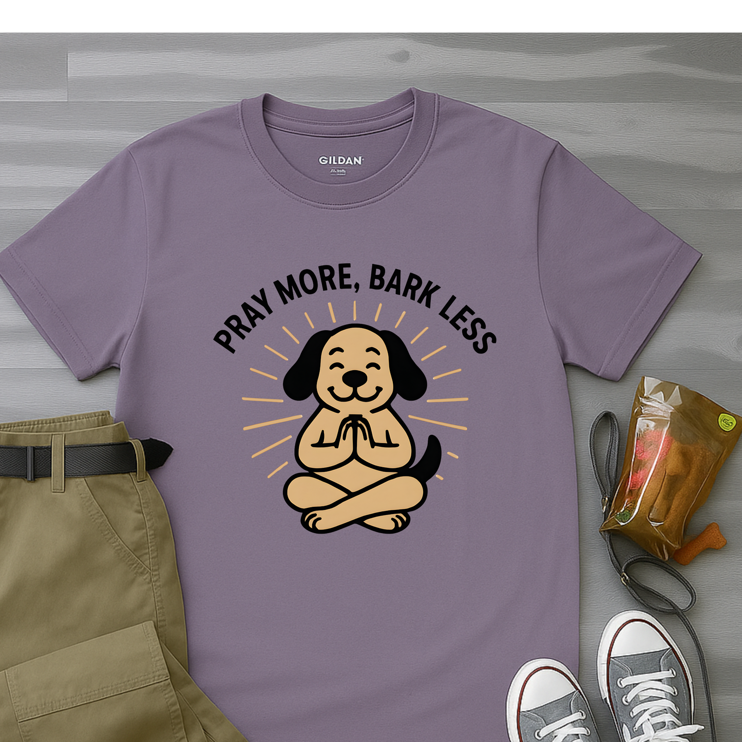 Pray More, Bark Less T-Shirt