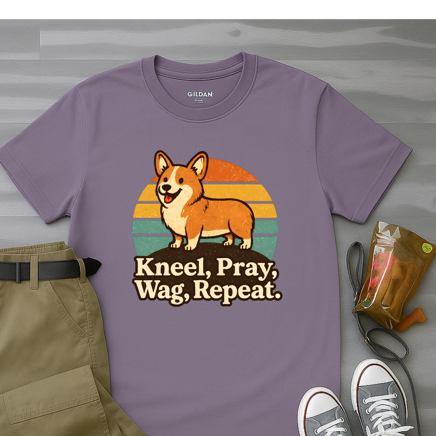 Kneel Wag Pray Repeat T-Shirt
