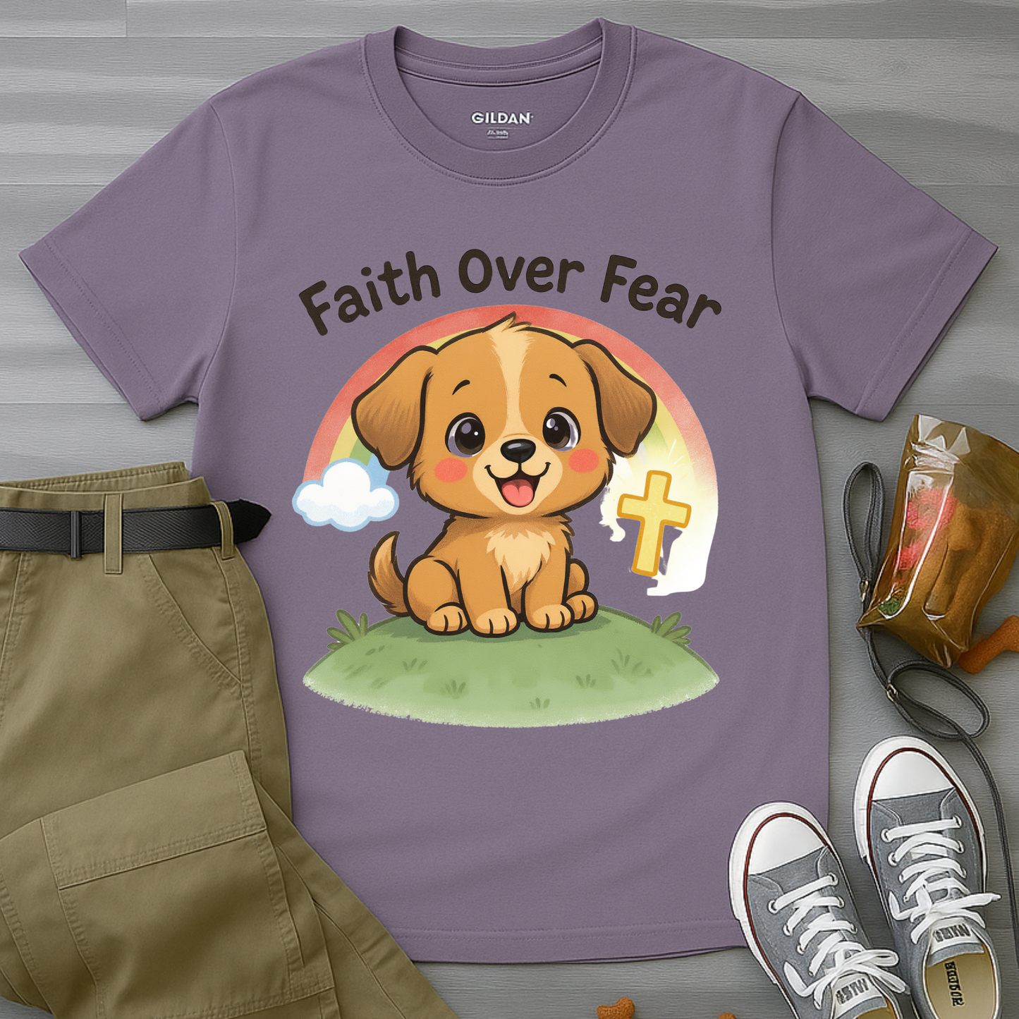 Faith Over Fear Puppy T-Shirt