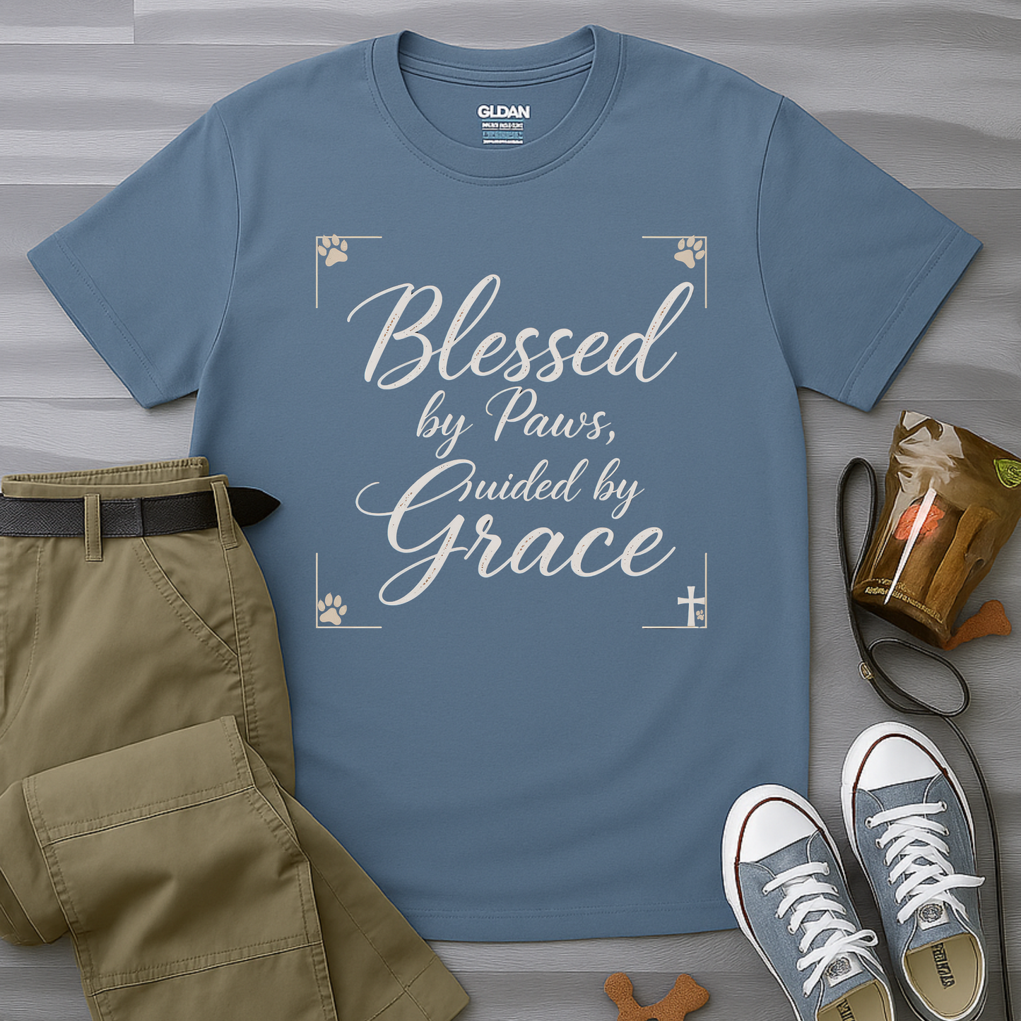Blessed By Paws Guided By Grace T-Shirt
