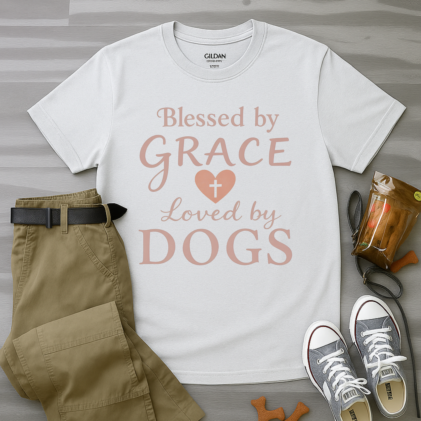 Blessed By Grace Loved By Dogs T-Shirt