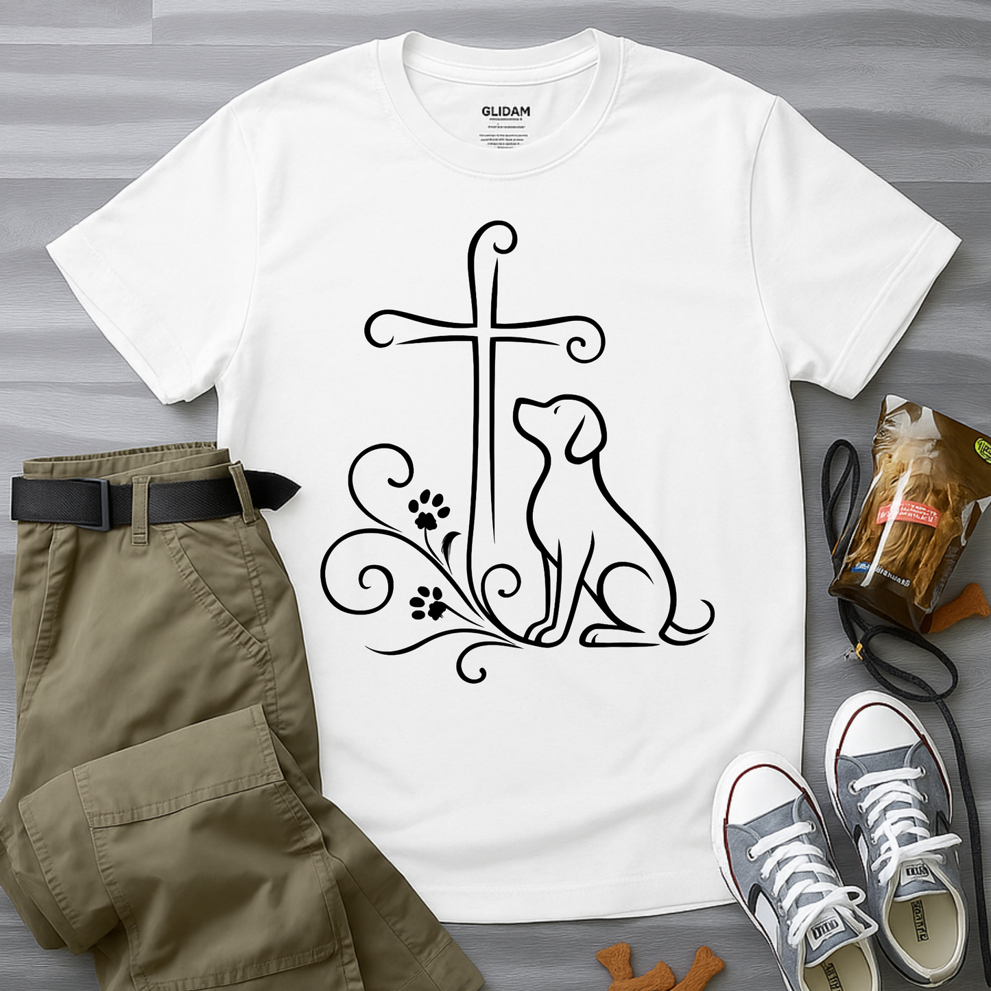Faithful Dog Silhouette T-Shirt