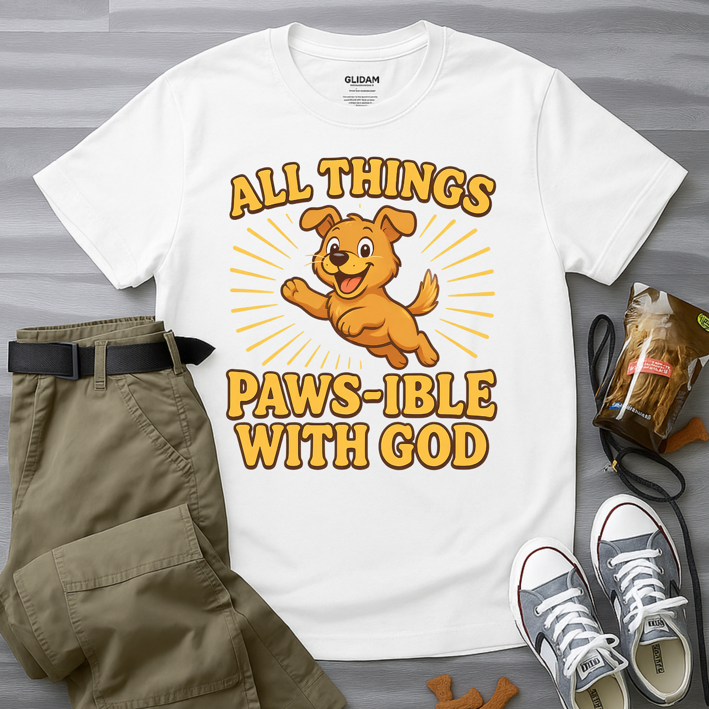 All Things Paws-ible With God T-Shirt