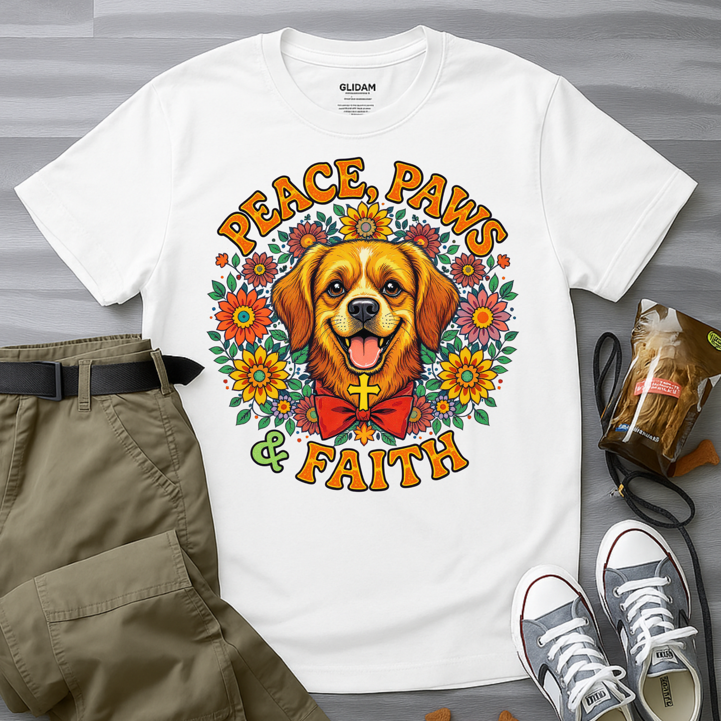 Peace Paws & Faith Hippie T-Shirt