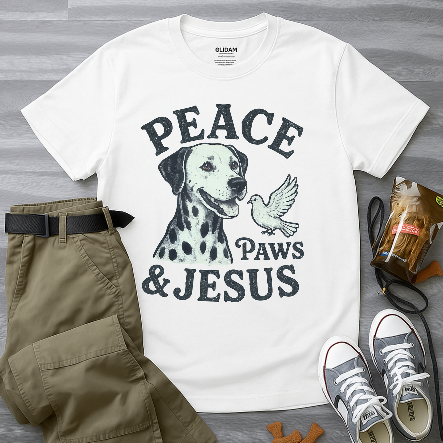 Peace Paws And Jesus T-Shirt