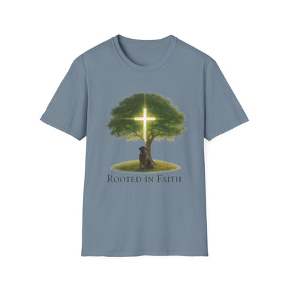 Rooted in Faith Tree Pup T-Shirt