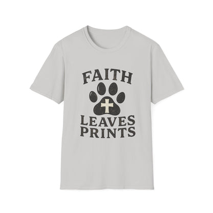 Faith Leaves Prints Retro Paw T-Shirt