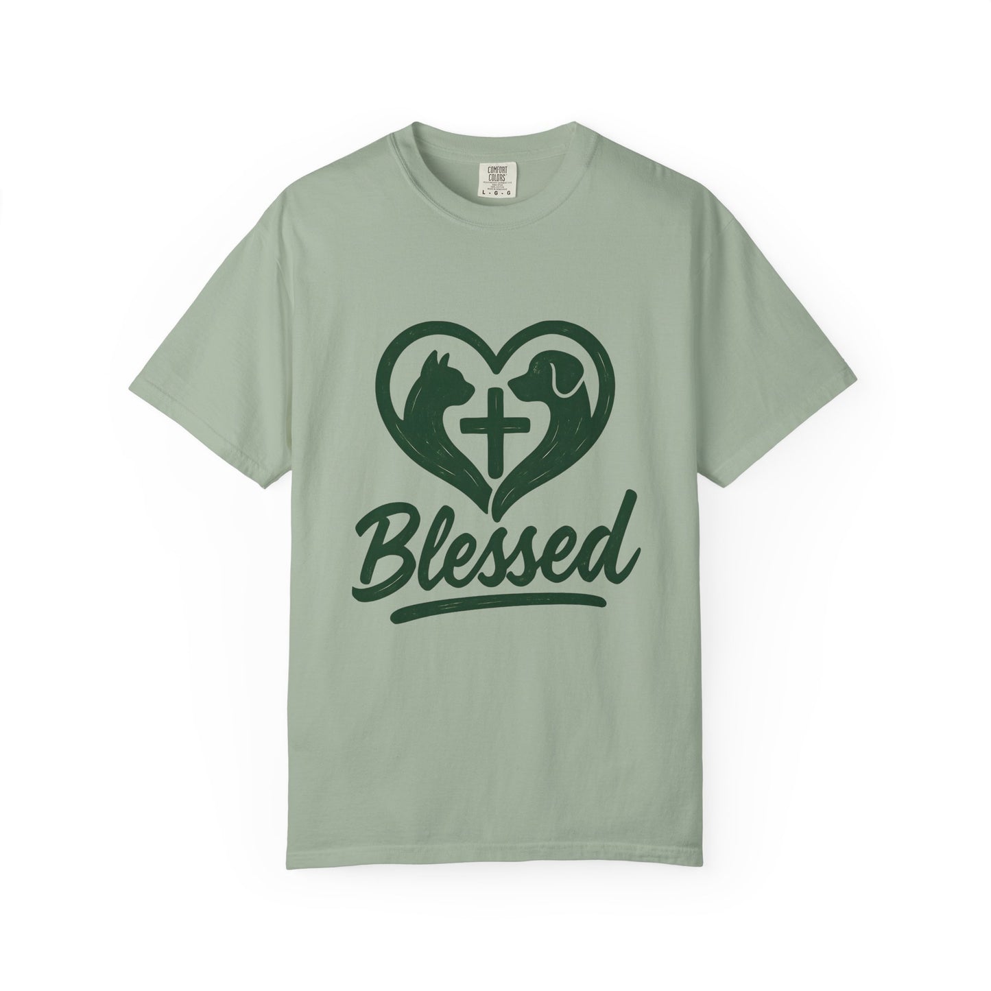 Blessed Pet Love Heart with Cross T-Shirt