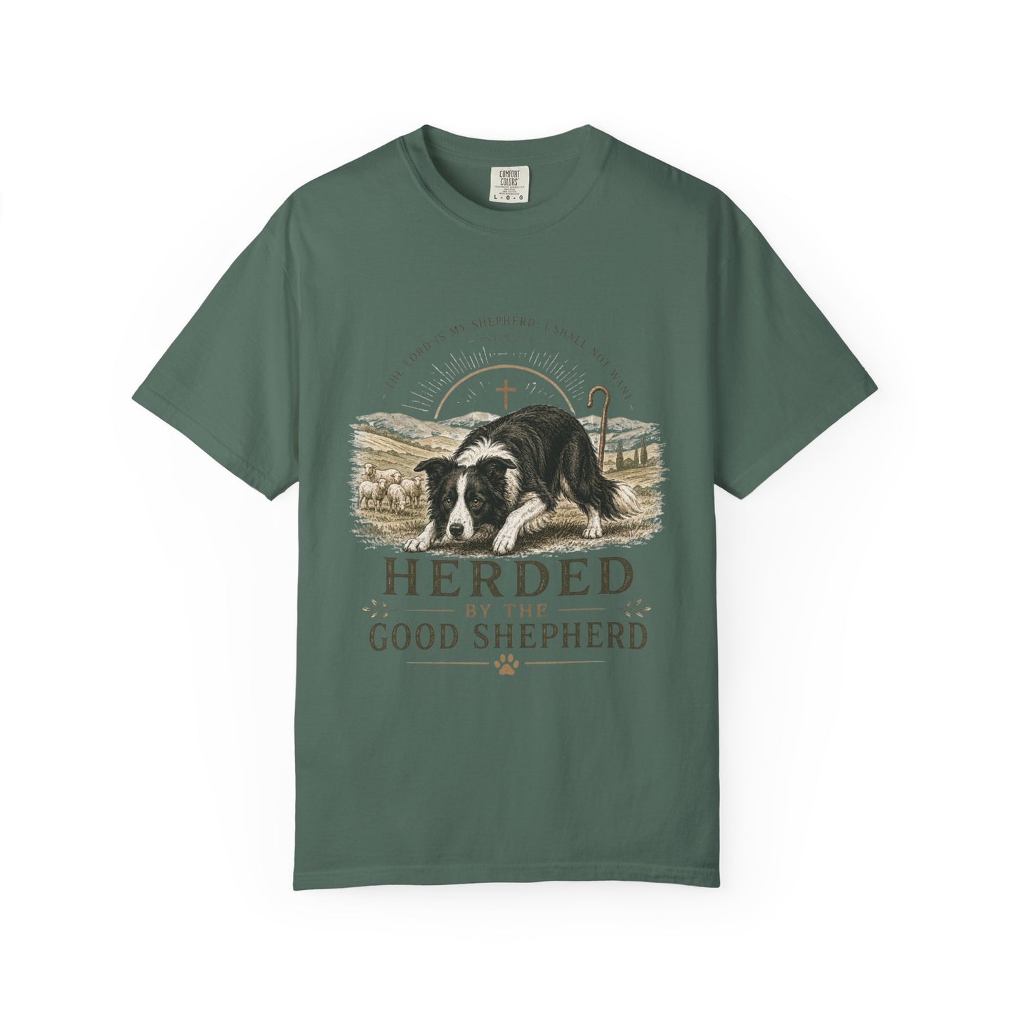 Border Collie — Herded by the Good Shepherd T-Shirt