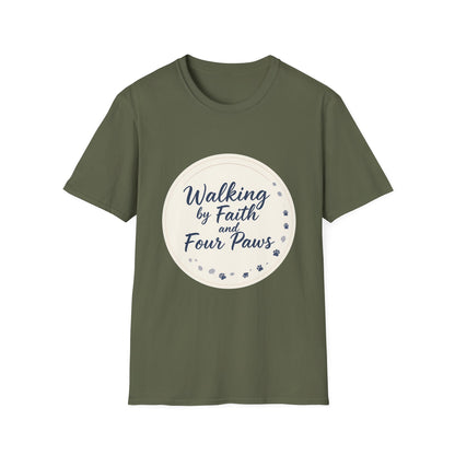 Walking By Faith And Four Paws T-Shirt